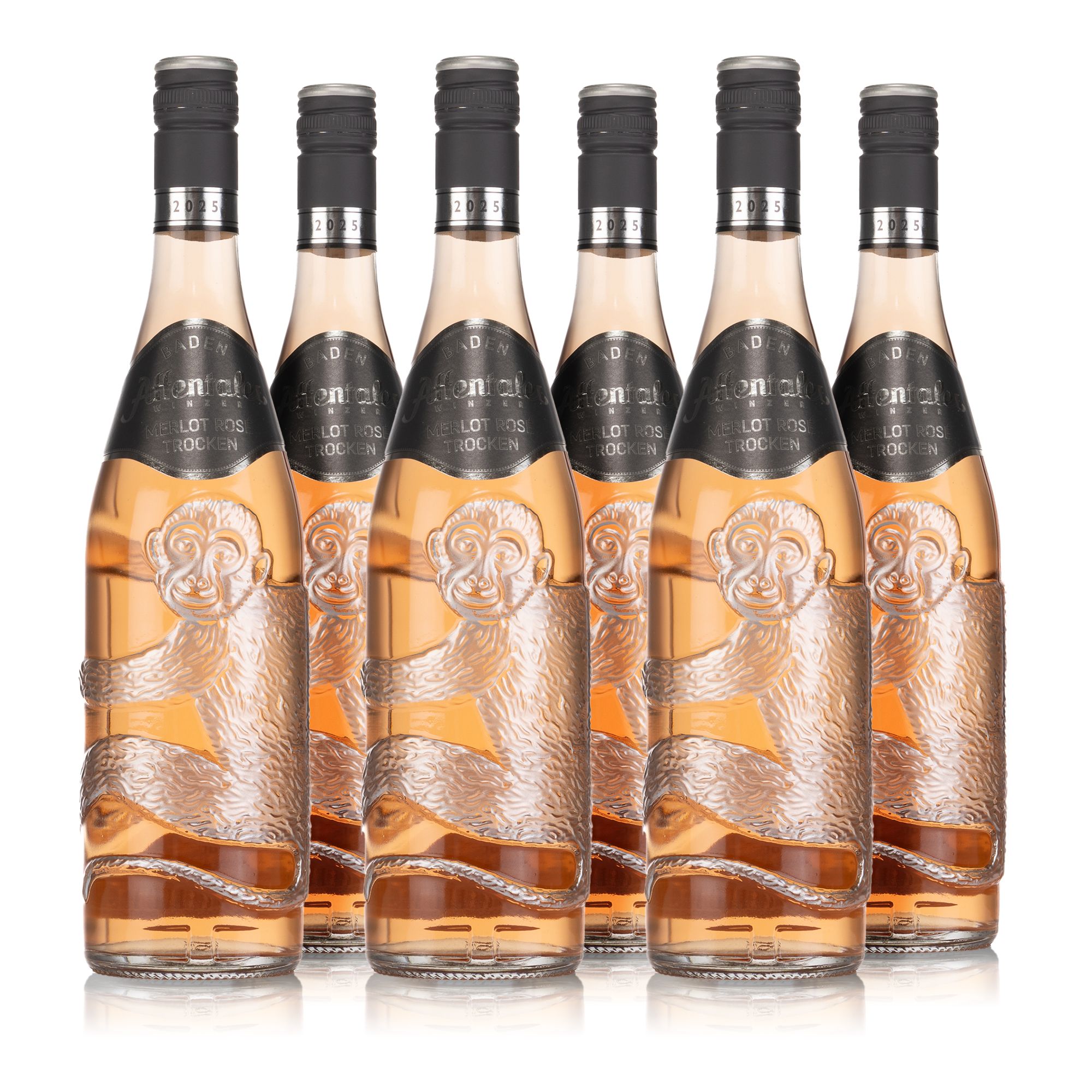 AFFENTALER WEIN 6 Affenflaschen Merlot trocken Jahrgang 2024/2025 exklusiv bei QVC