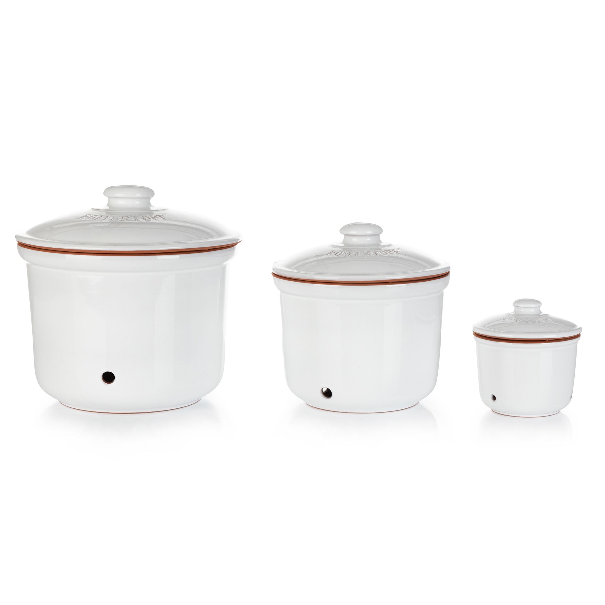 RÖMERTOPF Frische Topf-Set rund Mini, Maxi, Maxi Plus ca. 0,6 / 2,8 / 5,5L 3tlg.