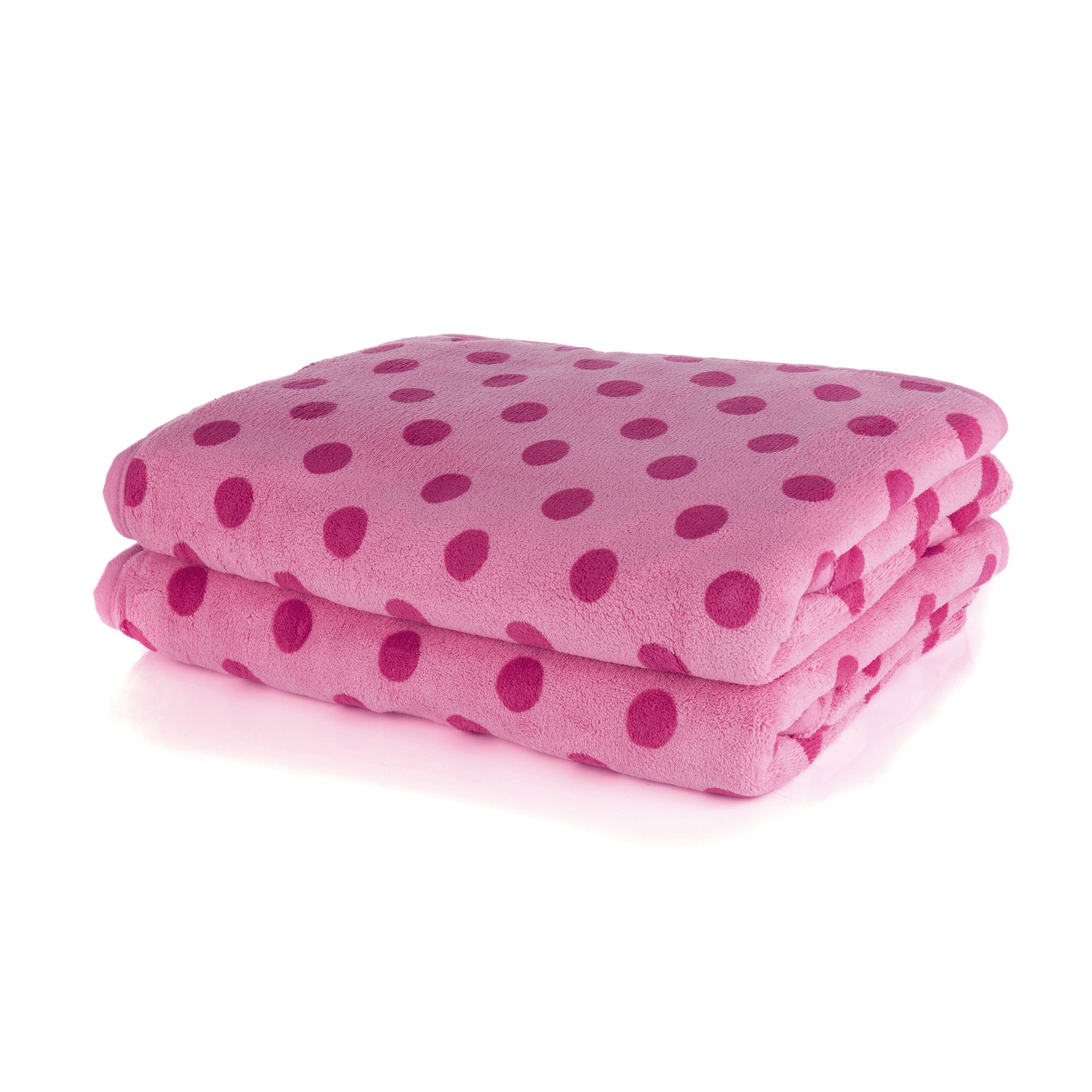 BADIZIO Softdry 2 Duschtücher Punkte MF Kuschelplüsch ca. 70x140cm