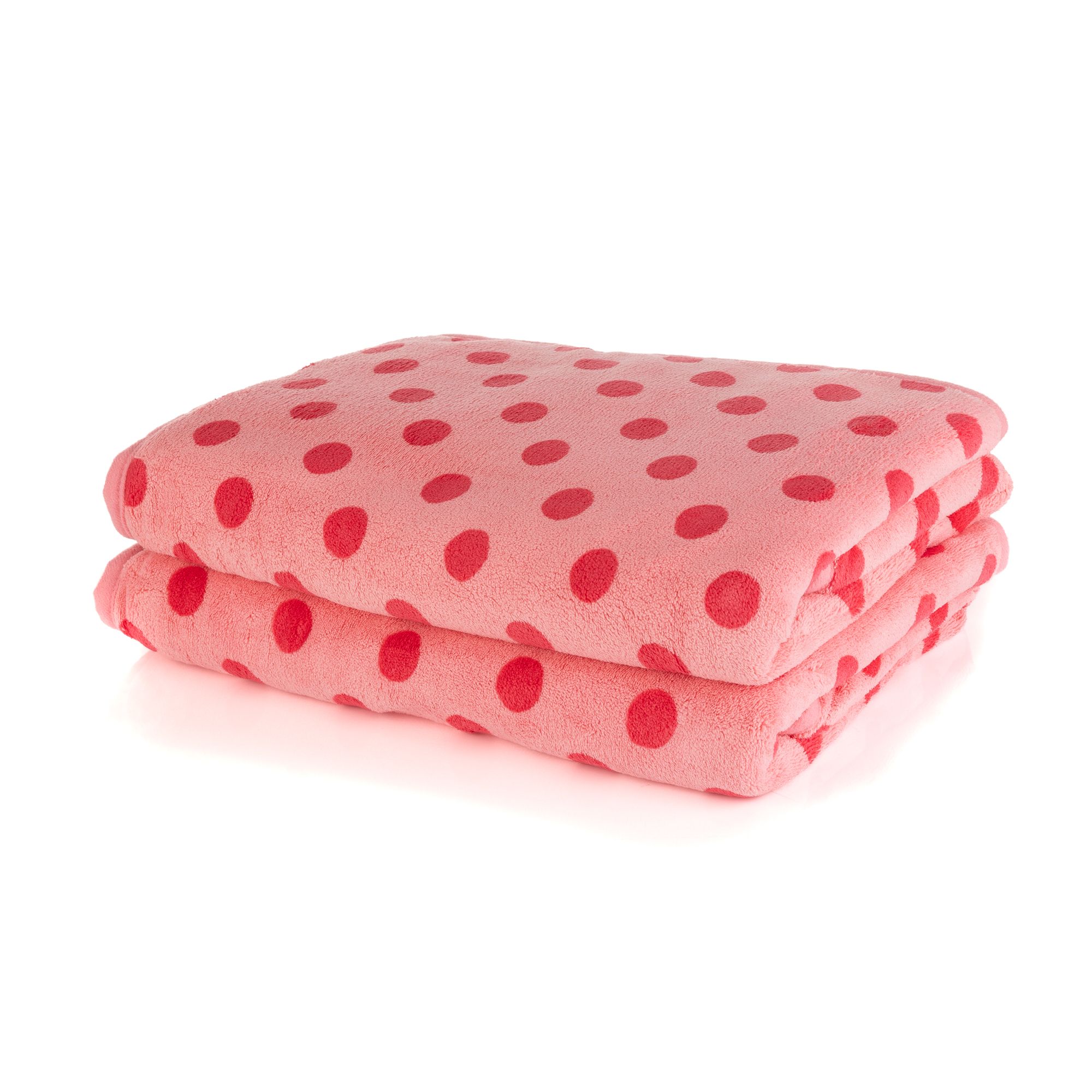 BADIZIO Softdry 2 Duschtücher Punkte MF Kuschelplüsch ca. 70x140cm