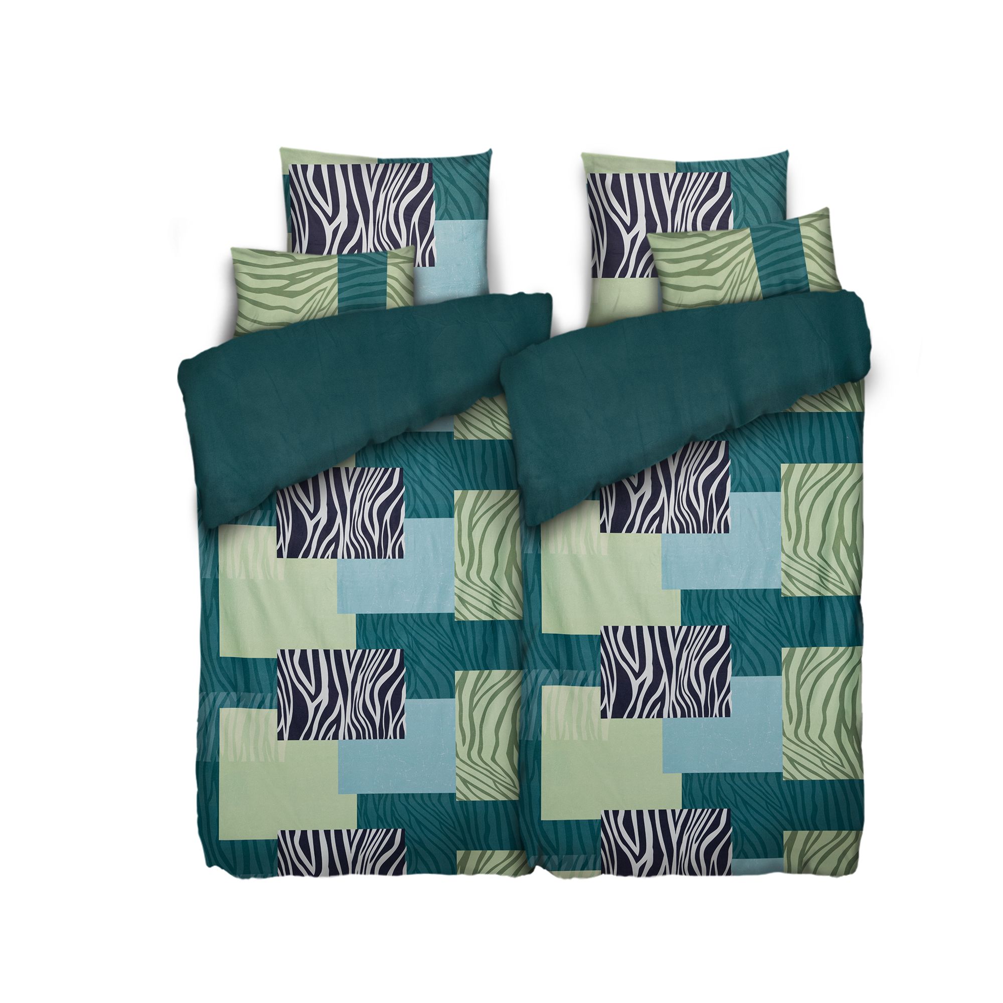 WINTERENGEL Wendebettwäsche Tierfell-Optik Mikrofaser Flanell Doppelbett, 6tlg.