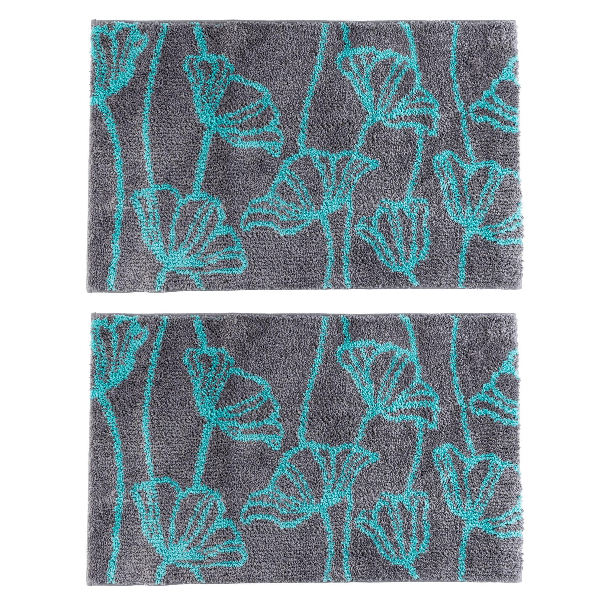 CASA FONDO 2 Fußmatten Blumenwiese Mikrofaser waschbar, ca. 50x80cm