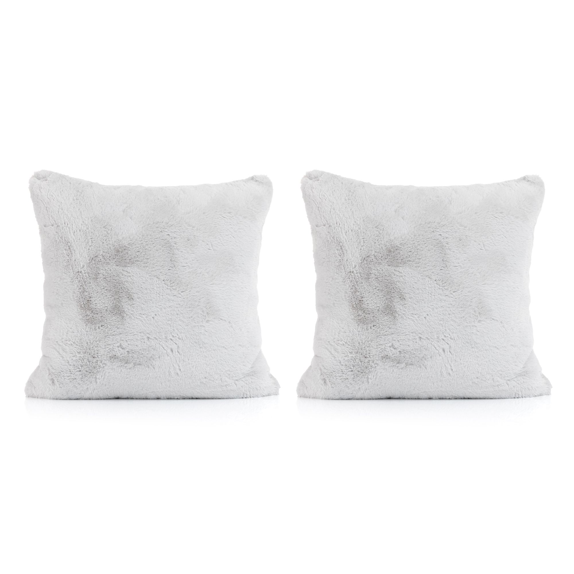 MONT CHALET 2 Kissenhüllen uni Lammfell-Imitat waschbar ca. 50x50cm