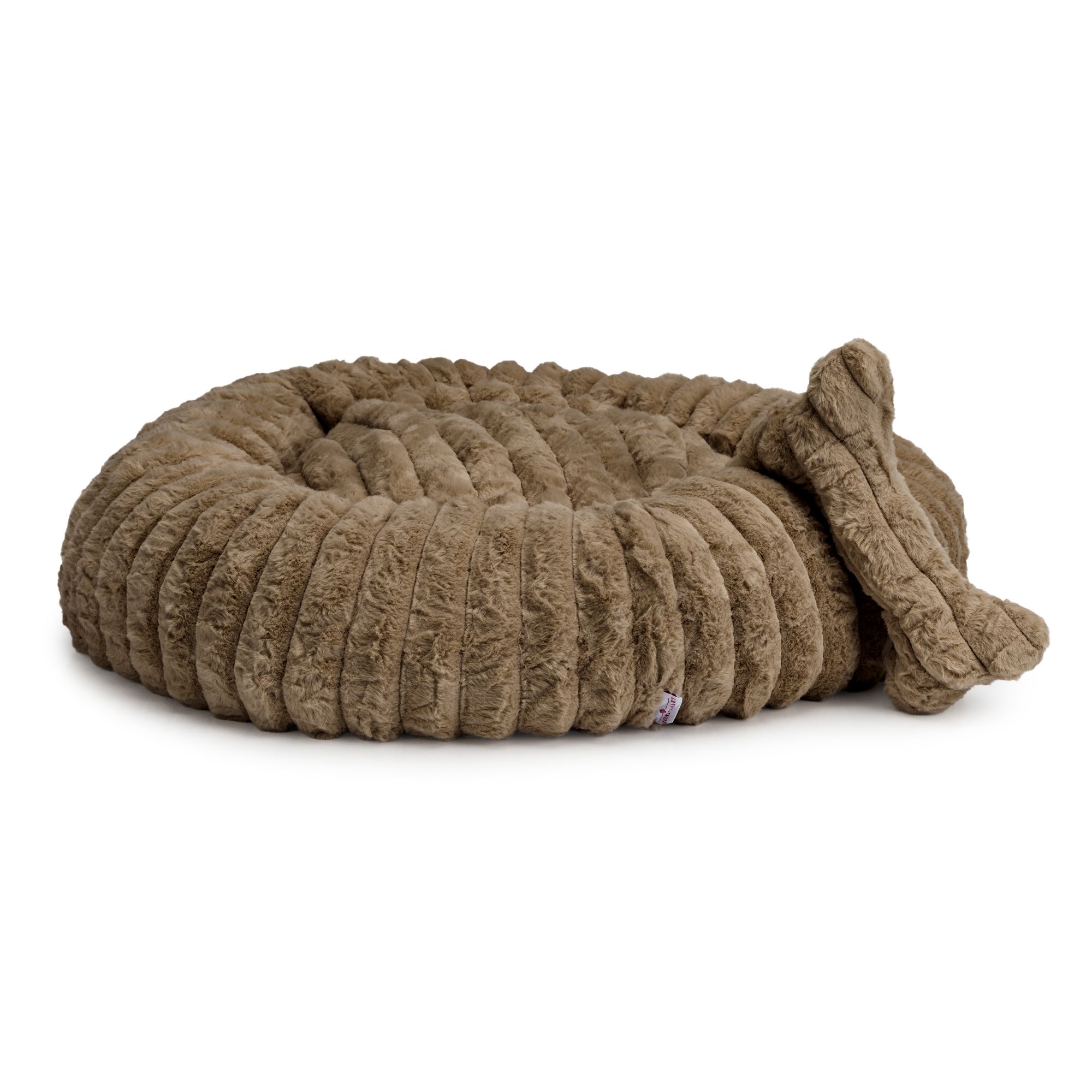 MONT CHALET Hunde-/Katzenbett uni Lammfell Cord-Optik inkl. Spielzeug