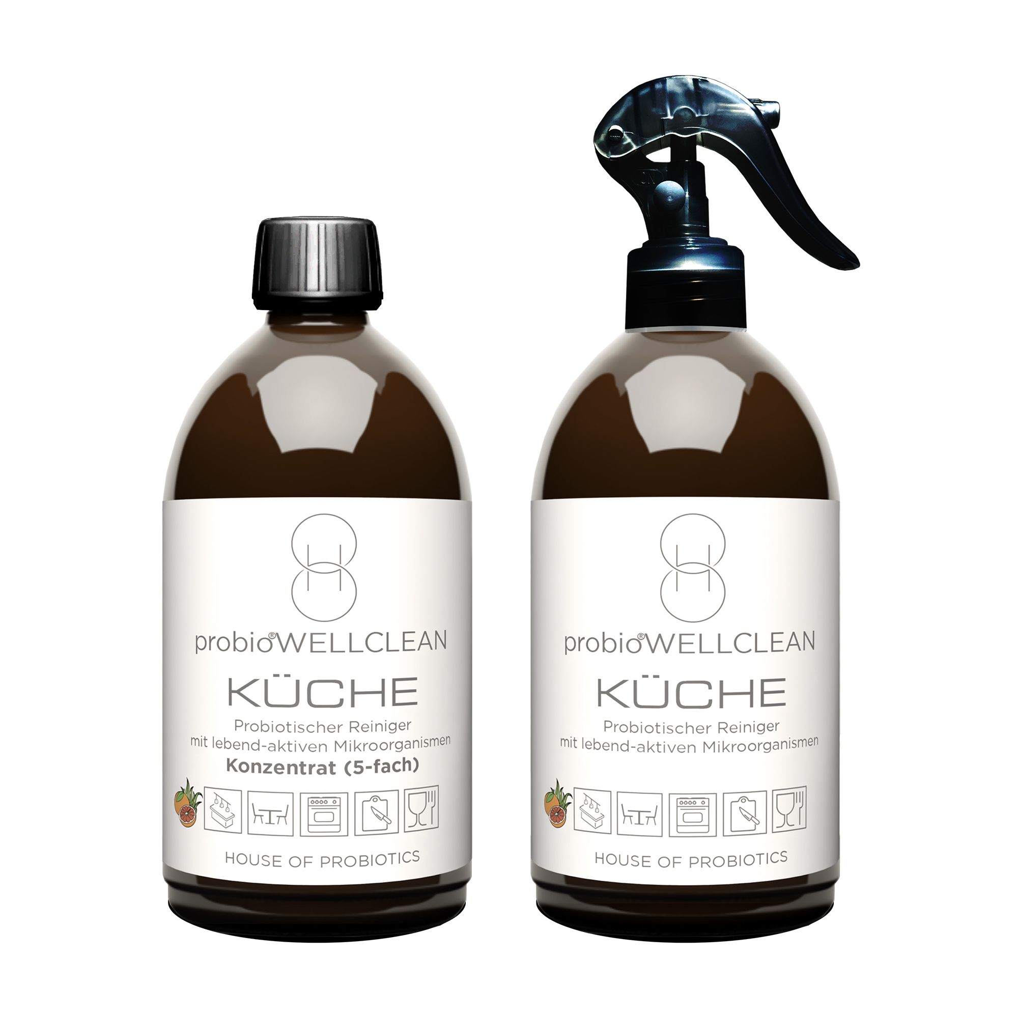 probioWELLCLEAN Küchenreiniger mit probiotischen Mikroorganismen 2x 500ml