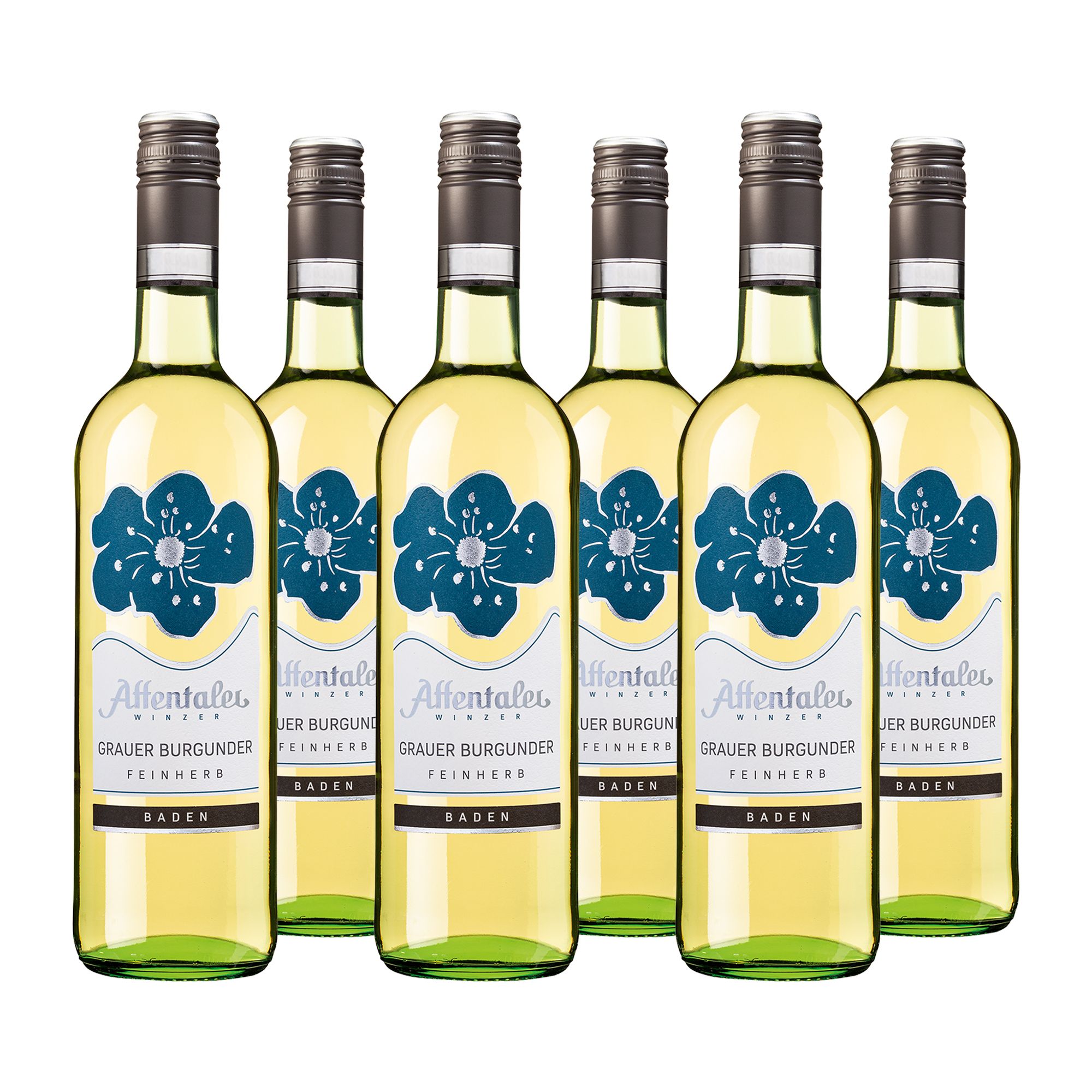 AFFENTALER WEIN 6 Flaschen Grauer Burgunder QbA feinherb JG 2025 Blütenedition