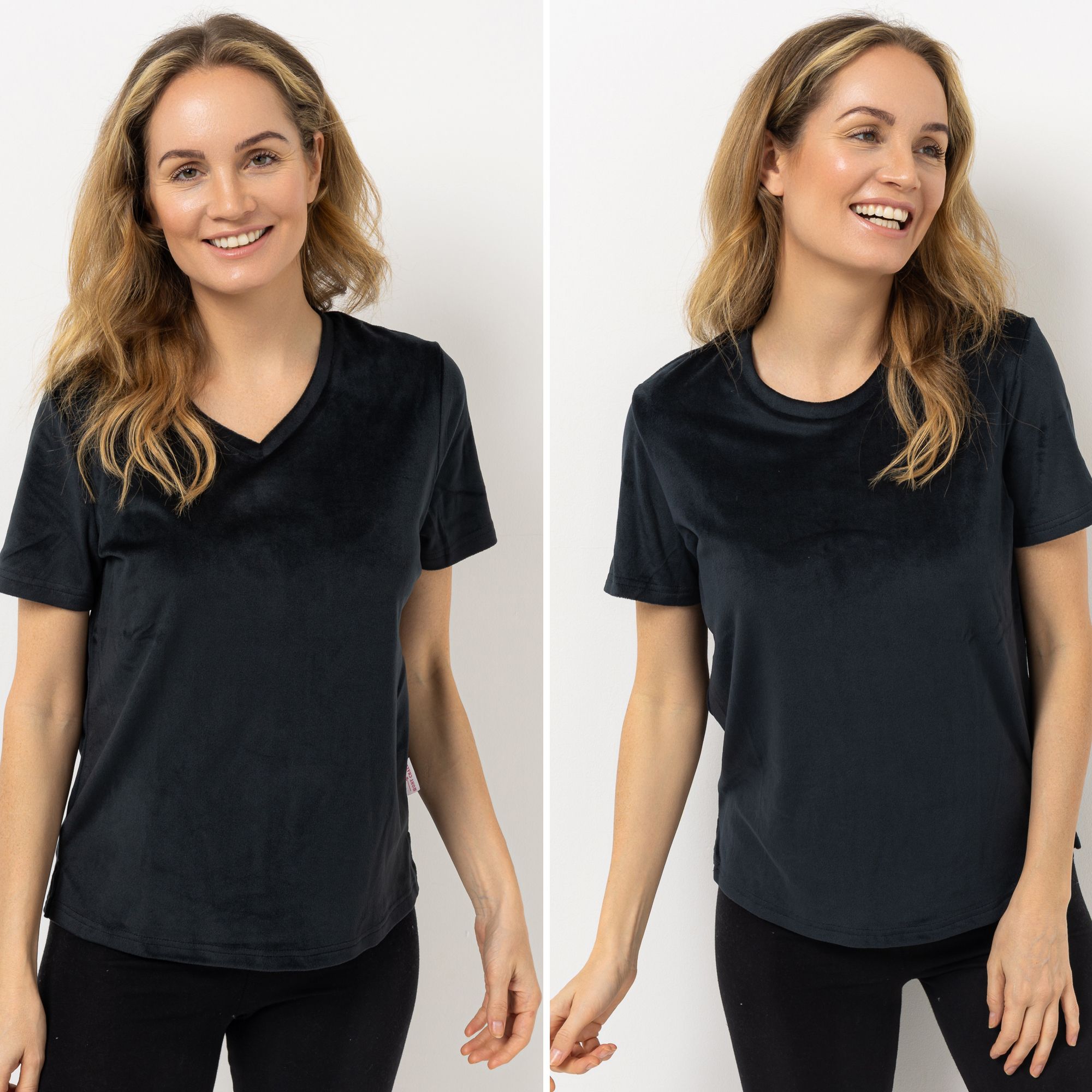 MONT CHALET 2 T-Shirts uni Mikrofaser Samtfell leicht fließend