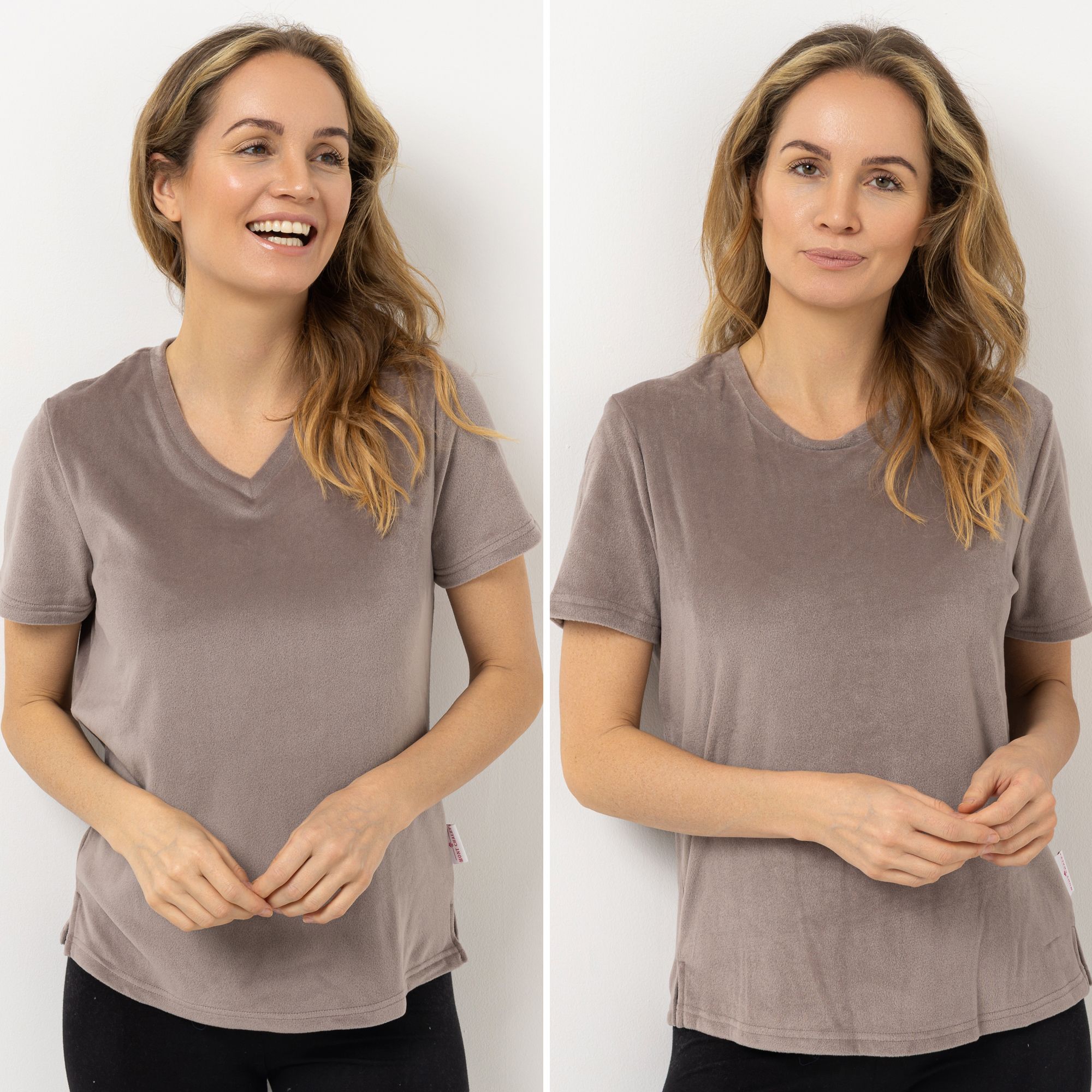 MONT CHALET 2 T-Shirts uni Mikrofaser Samtfell leicht fließend