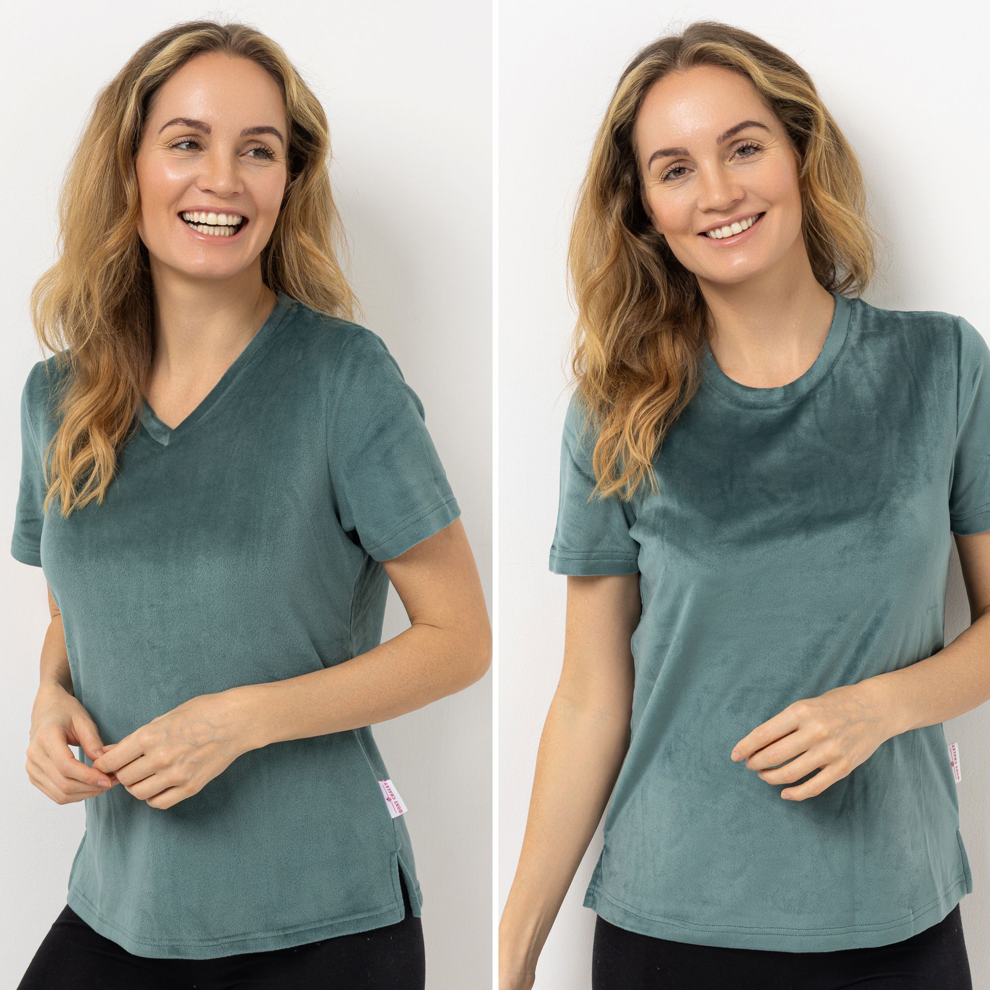 MONT CHALET 2 T-Shirts uni Mikrofaser Samtfell leicht fließend