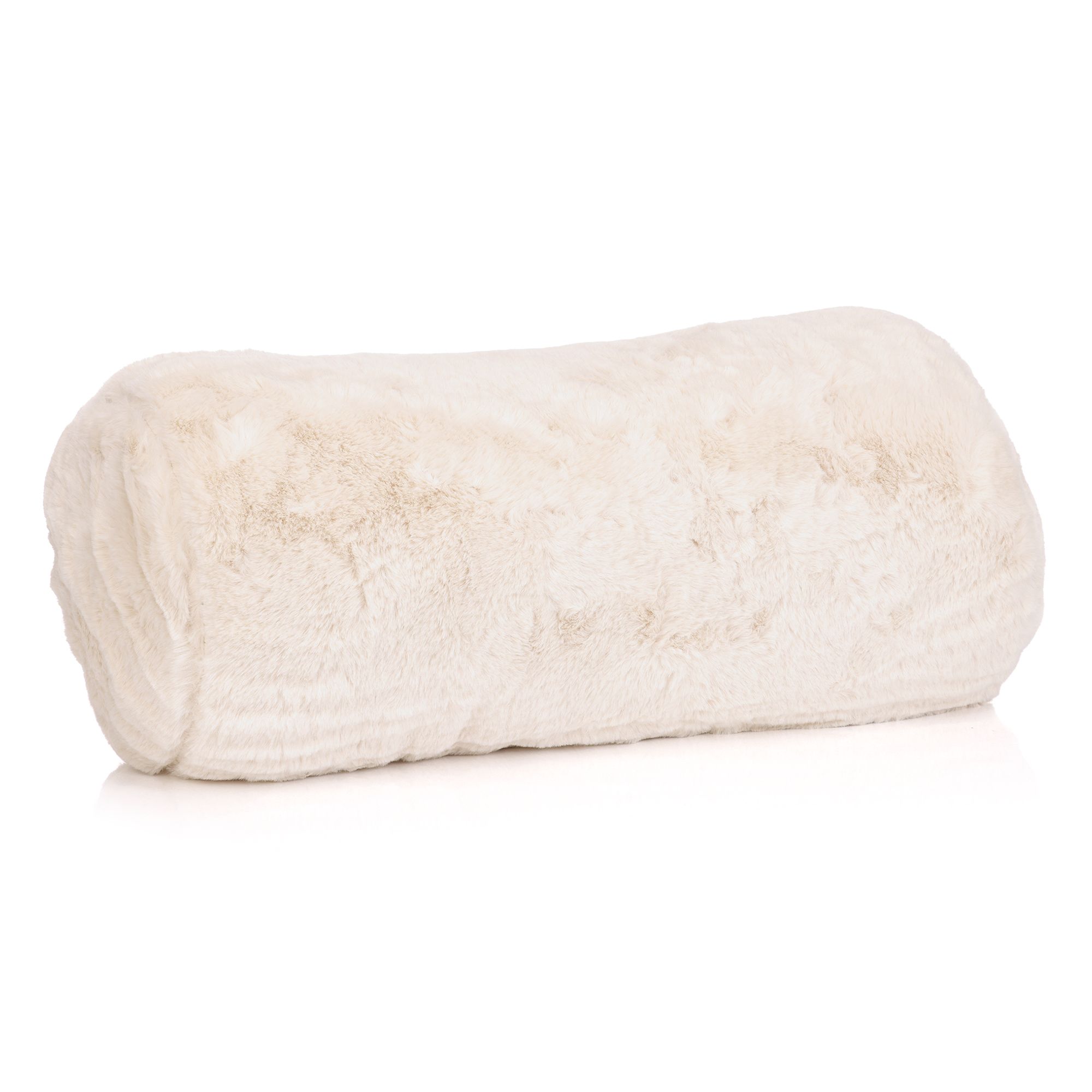 MONT CHALET 1 gef. Nackenrolle uni Lammfell-Imitat ca. 22x50cm