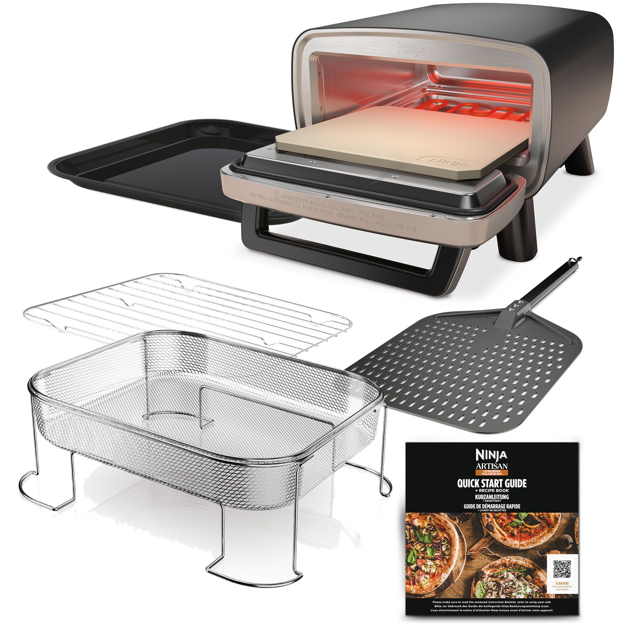 NINJA® MO201EU Artisan Outdoor Elektro Pizzaofen und Heißluftfritteuse