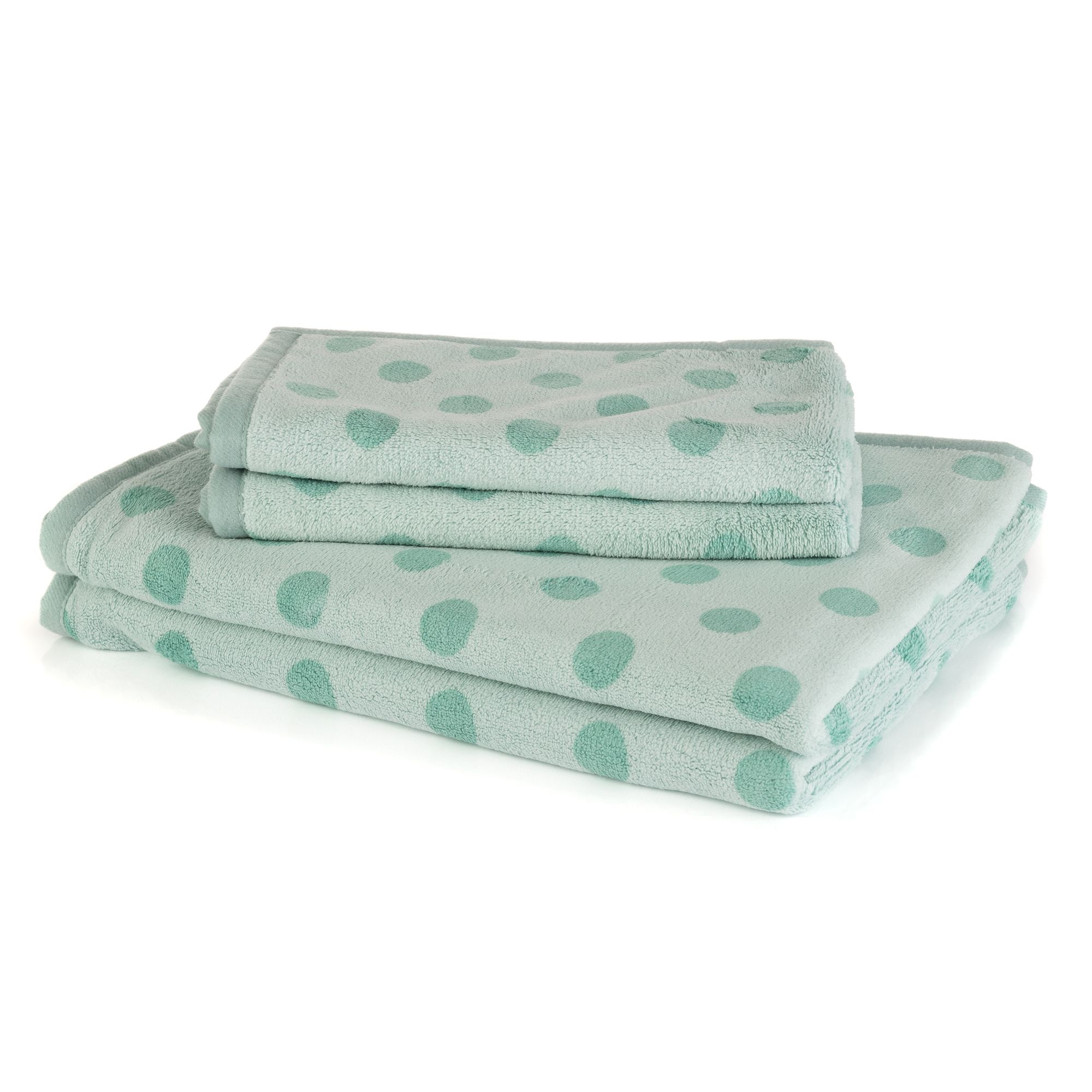 BADIZIO Softdry Gästebad-Set Punkte MF Kuschelplüsch 4tlg.