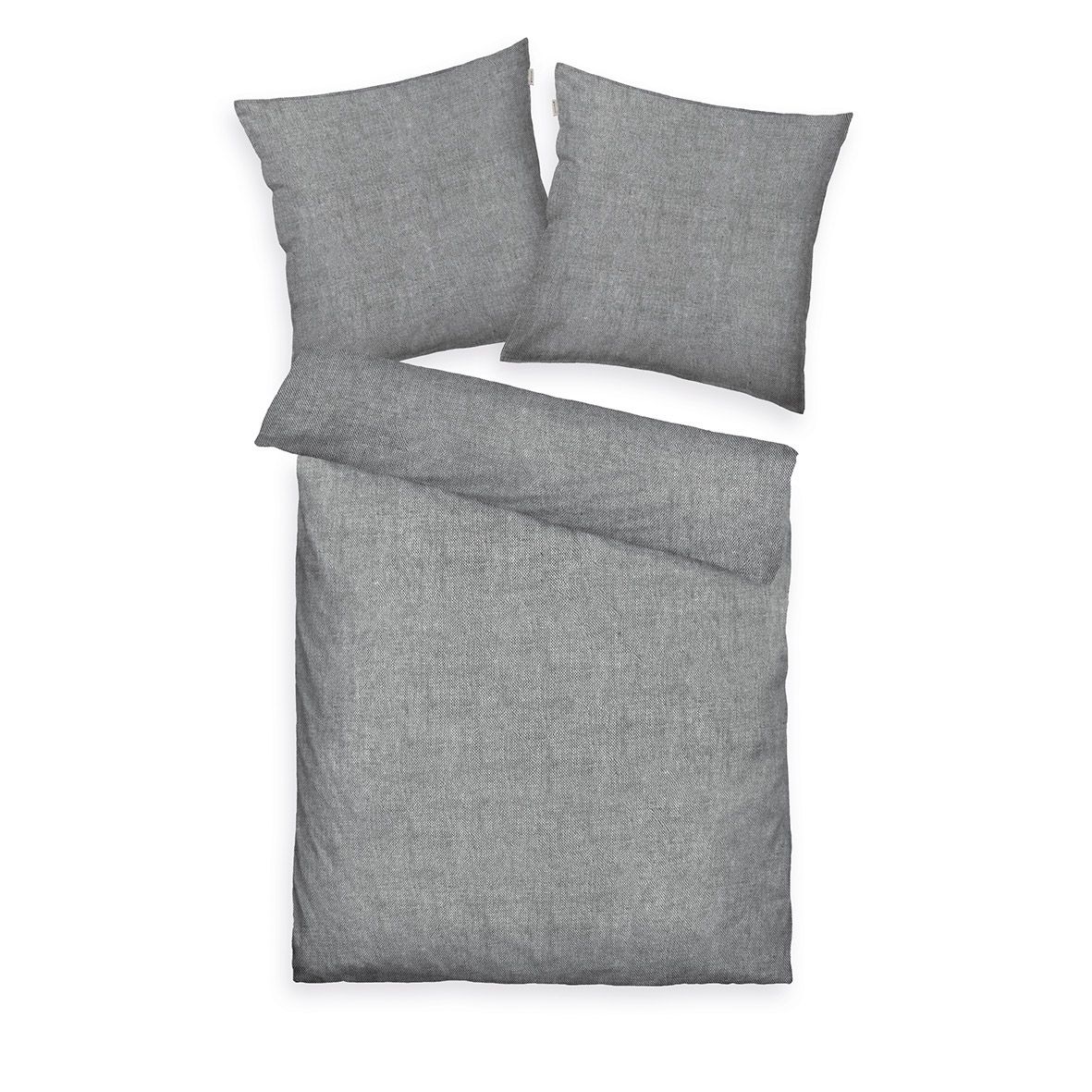 TOM TAILOR Bettwäsche uni Stehsaum Baumwoll Flanell Einzelbett, 2tlg.