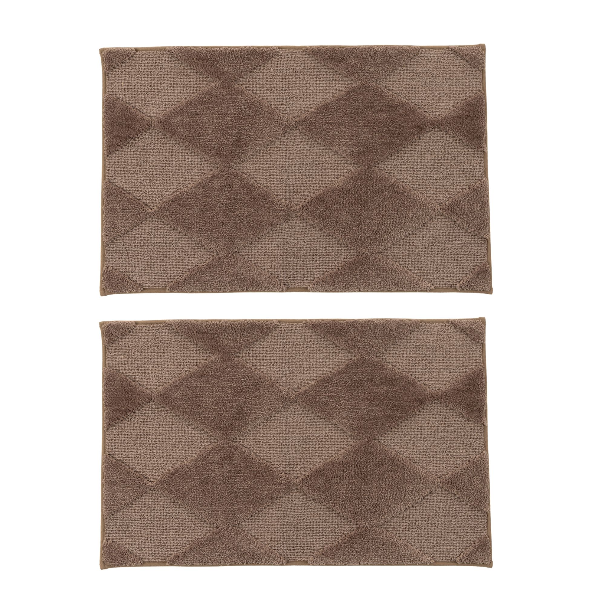 CASA FONDO 2 Fußmatten Rautenmuster Mikrofaser HeiQ Pure-Ausrüstung