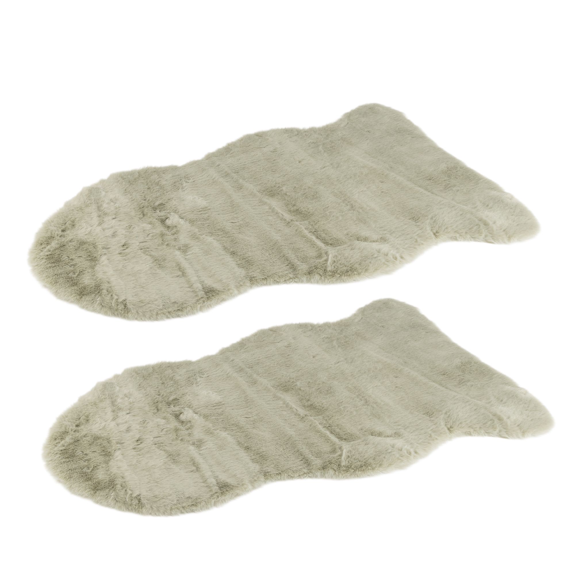 MONT CHALET 2 Dekofelle Fellimitat uni rutschfeste Rückseite waschbar, ca. 60x90cm