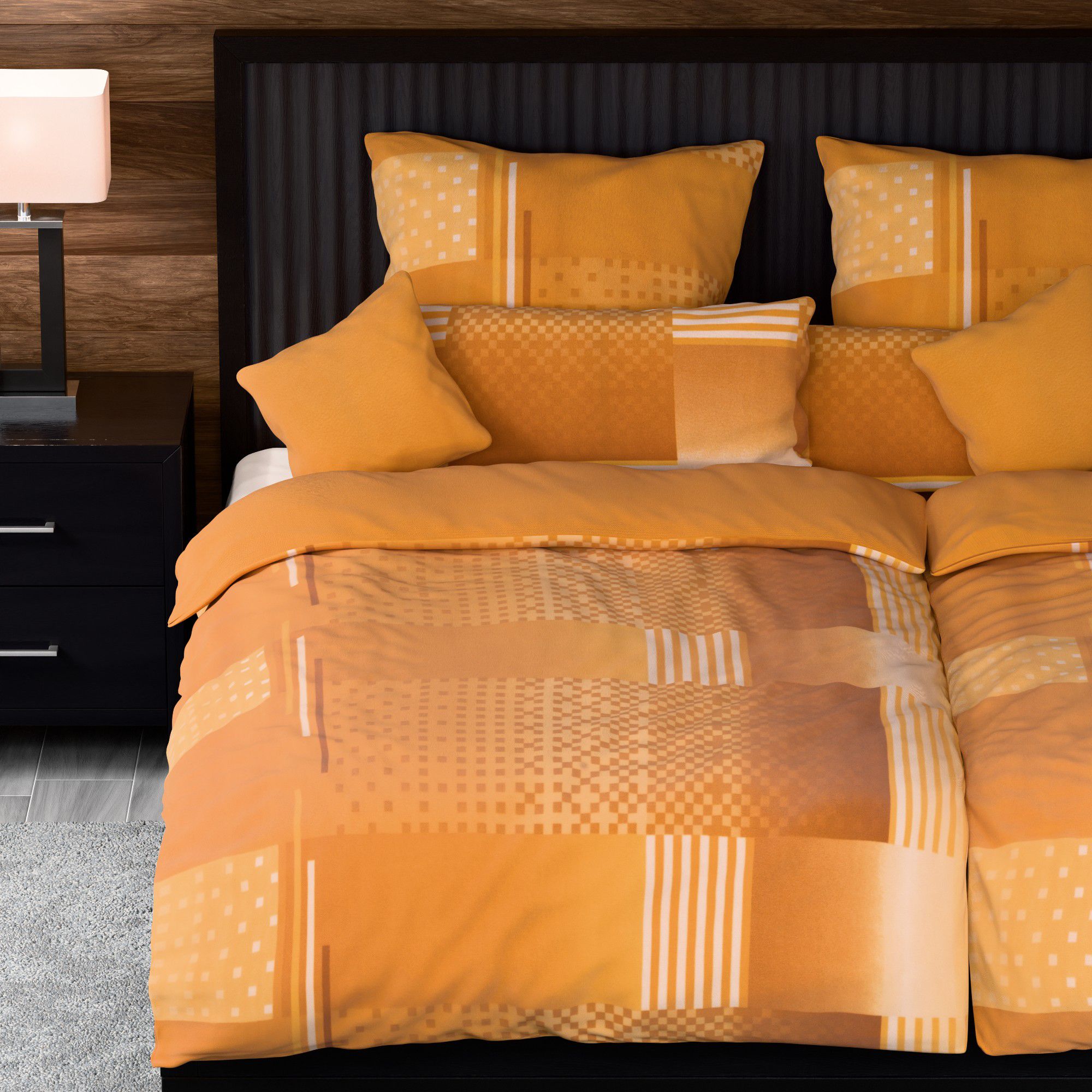 WINTERENGEL Wendebettwäsche Grafik Mikrofaser Flanell 4tlg. oder 8tlg.