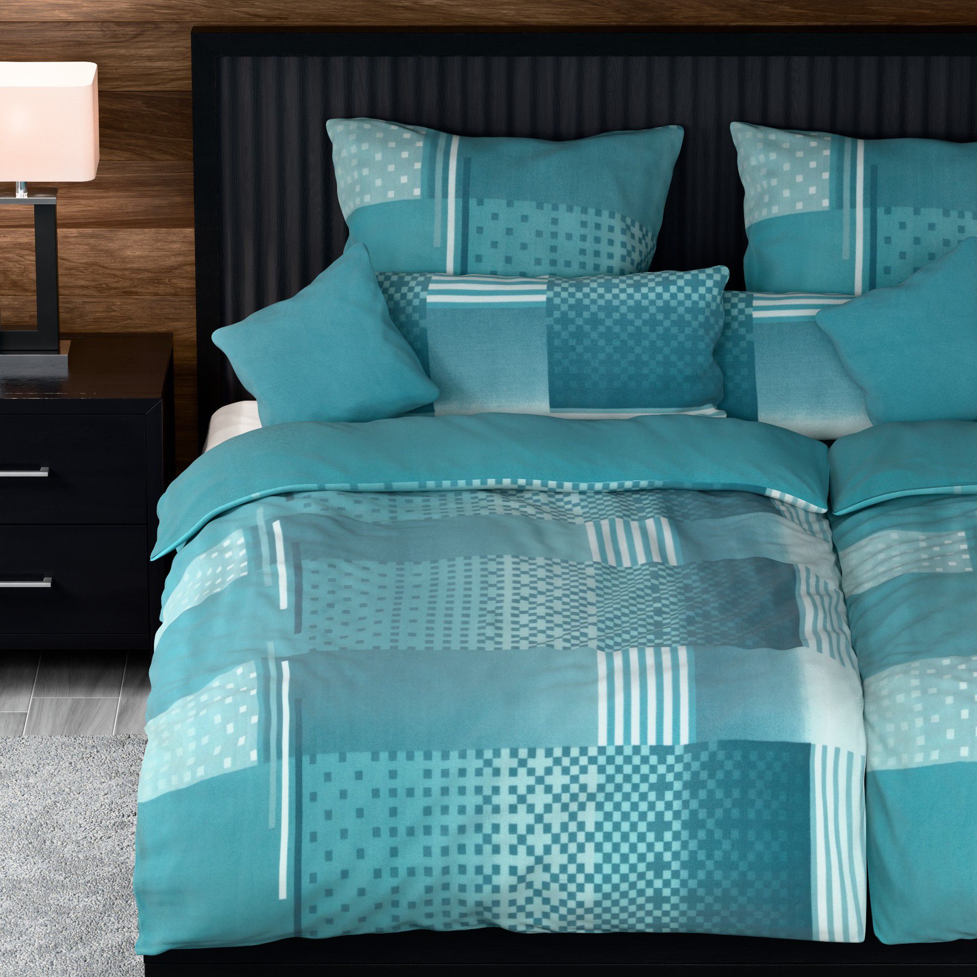 WINTERENGEL Wendebettwäsche Grafik Mikrofaser Flanell 4tlg. oder 8tlg.