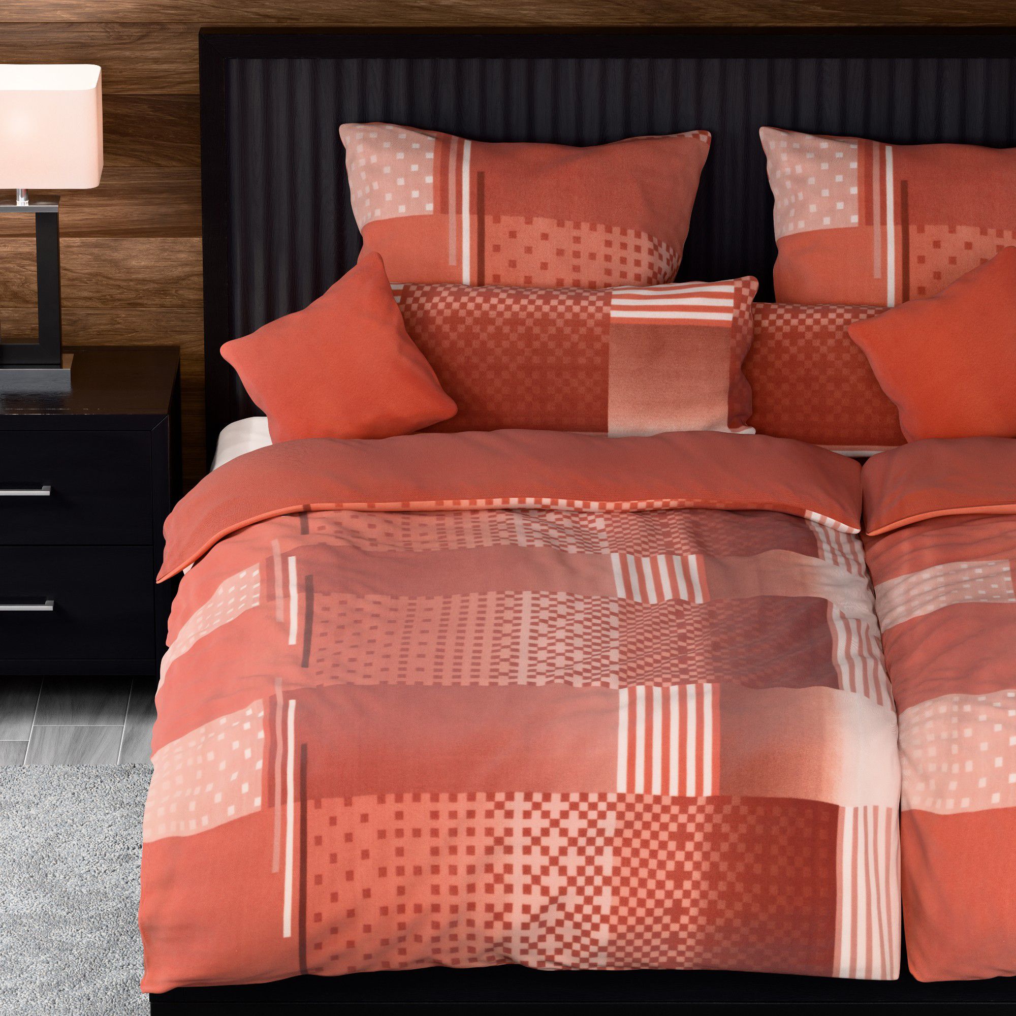 WINTERENGEL Wendebettwäsche Grafik Mikrofaser Flanell 4tlg. oder 8tlg.