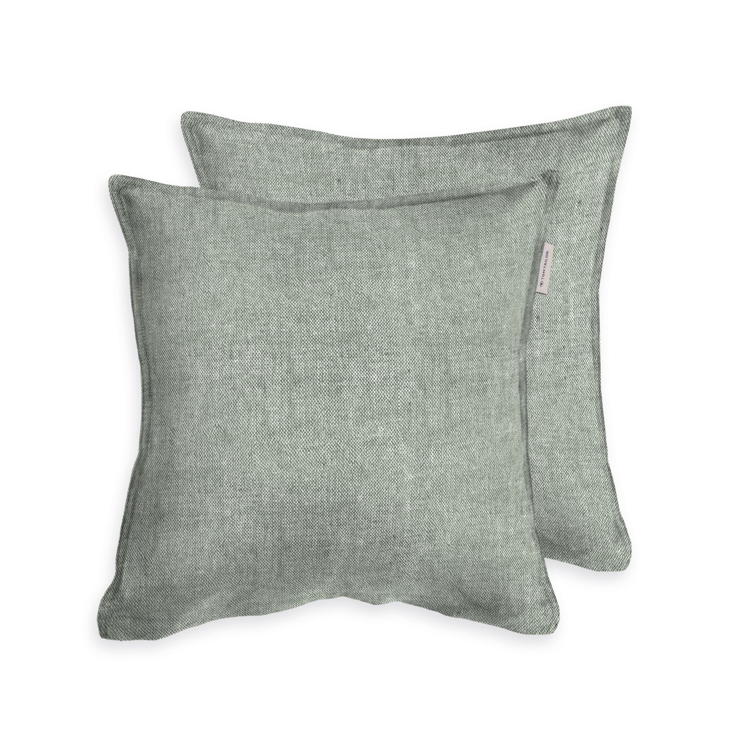 TOM TAILOR 1 Kissenhülle uni Stehsaum Baumwoll Flanell Größenauswahl