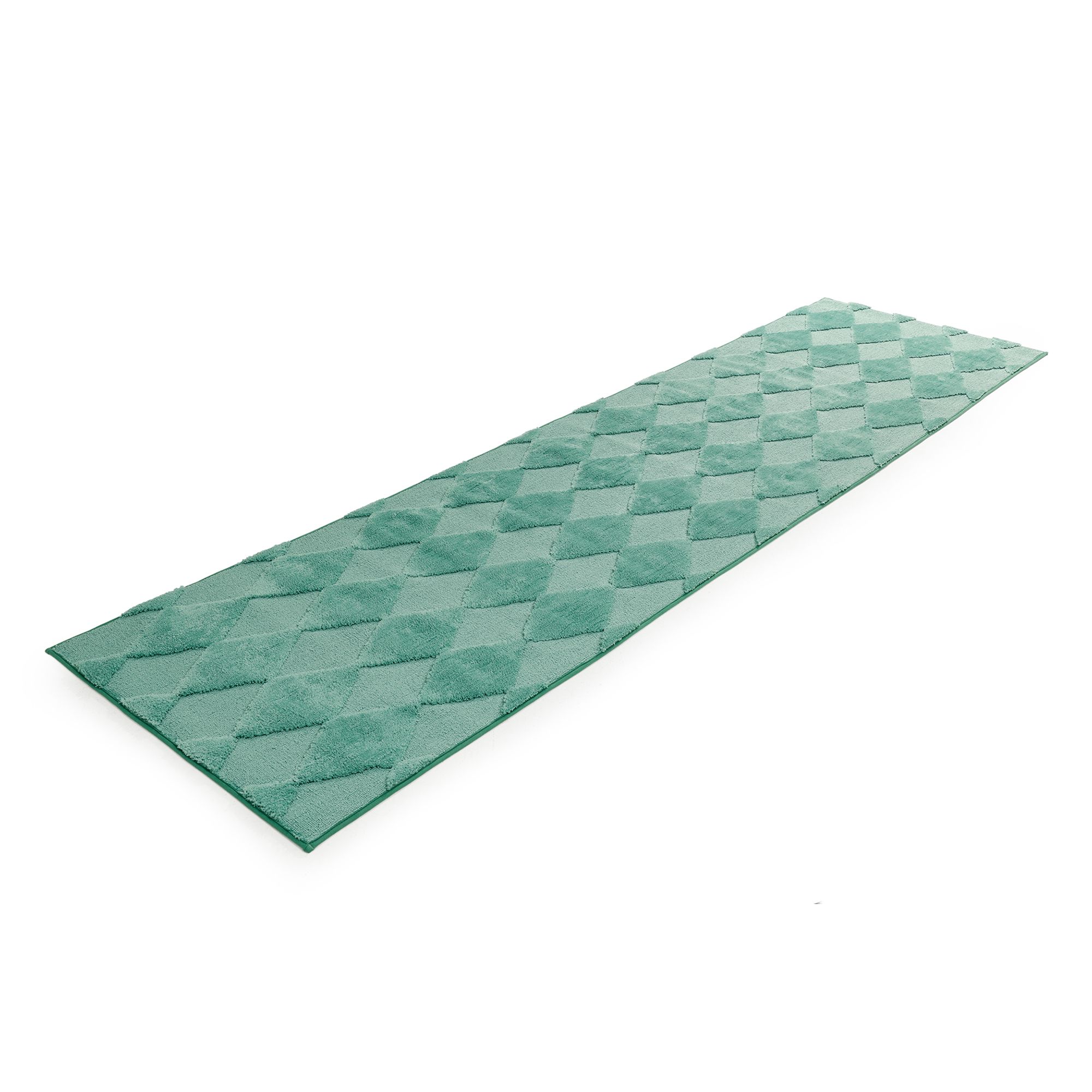 CASA FONDO 1 Läufer Rautenmuster Mikrofaser HeiQ Pure-Ausrüstung ca. 80x300cm