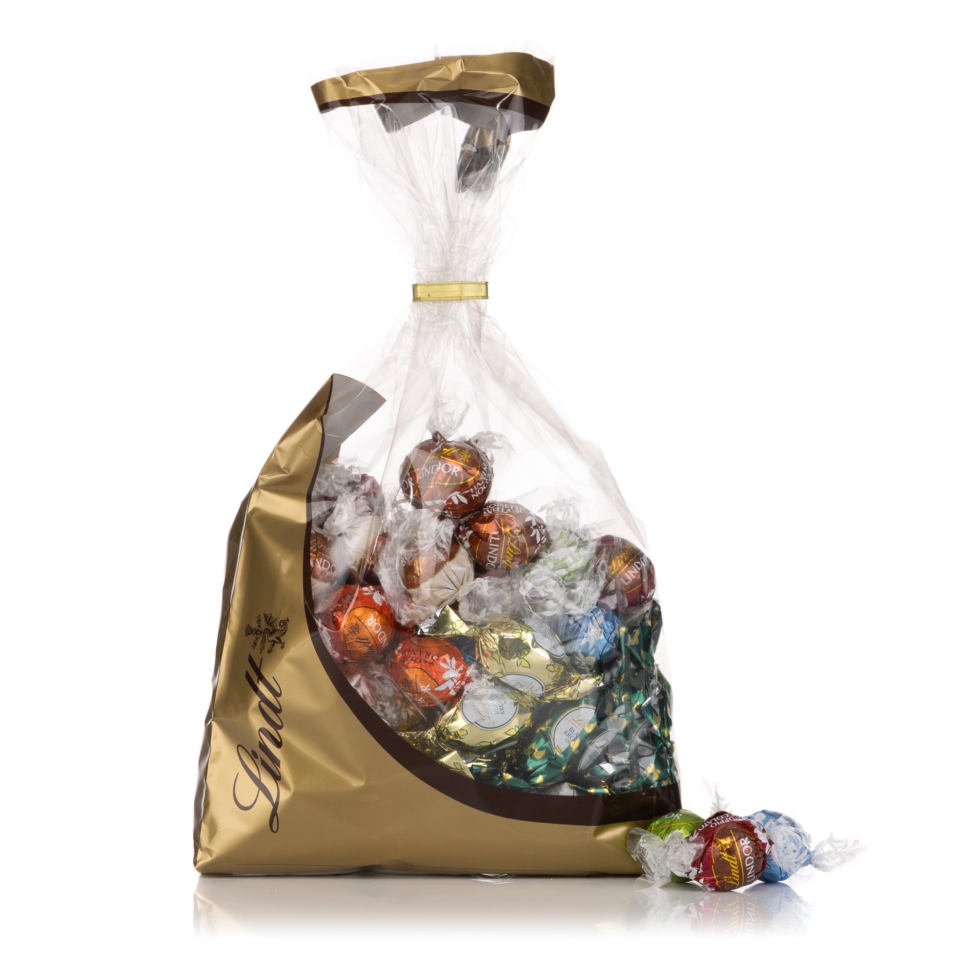  LINDT Blätterkrokant trifft Lindor Beutel 11 versch. Sorten Inhalt 998g, 72 Stk.