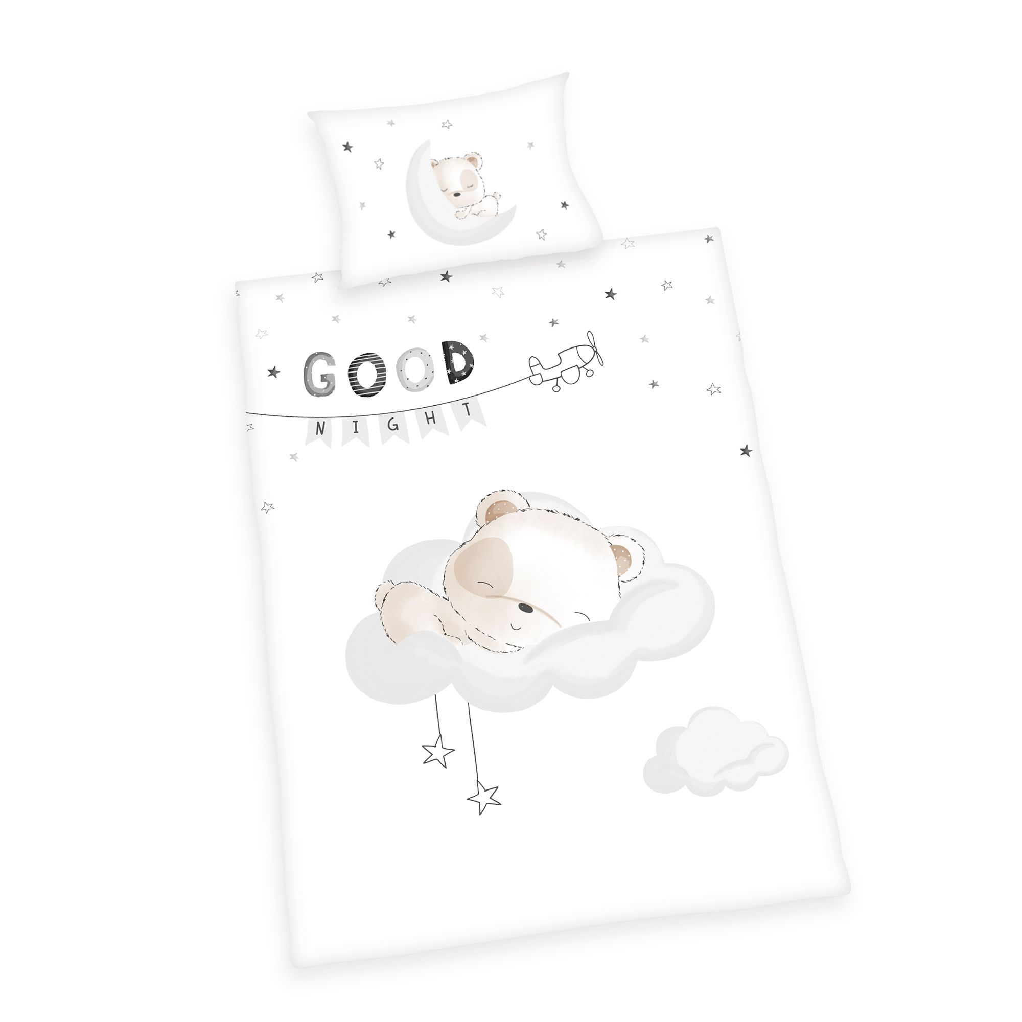 babybest® Wendebettwäsche sleeping little bear Baumwoll Renforcé Einzelbett, 2tlg.