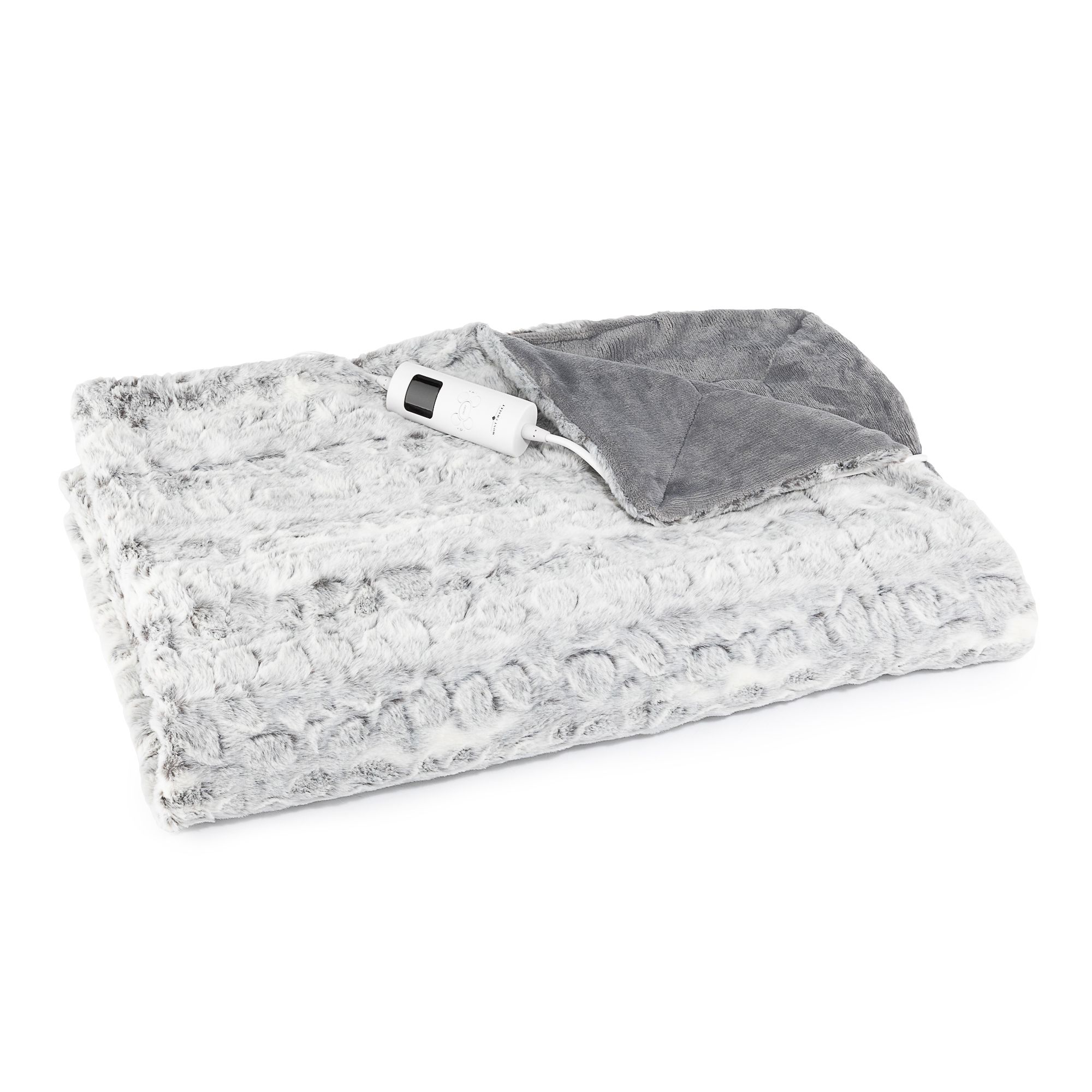 B-Ware MONT CHALET Fellimitat-Heizdecke Timer, waschbar ca. 130x180cm