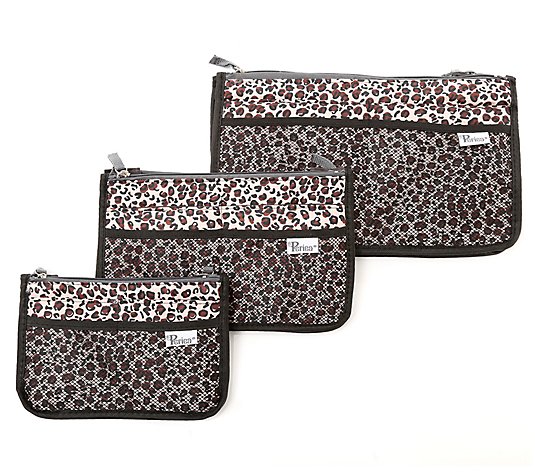 PERIEA® Handtaschen-Organizer Doppel-Reißverschluss verschiedene Größen 3tlg.