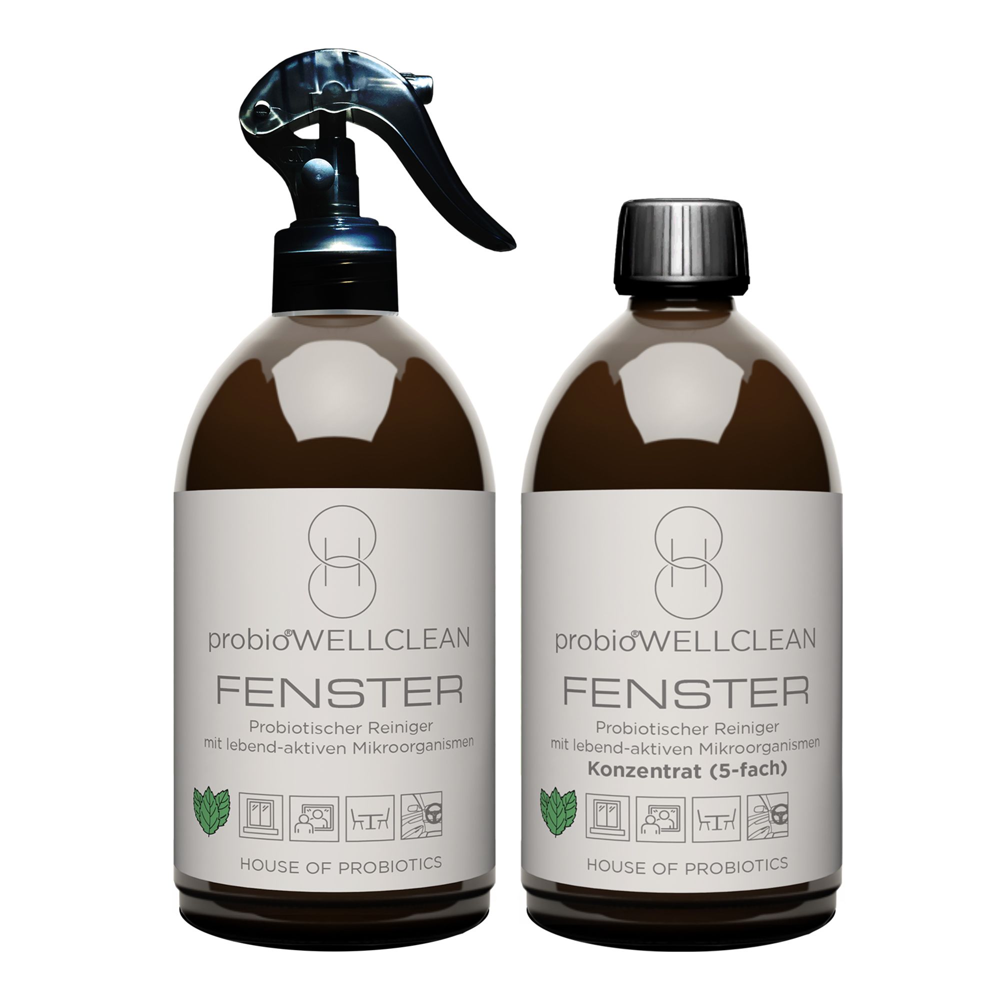 probioWELLCLEAN Fensterreiniger mit probiotischen Mikroorganismen 2x 500ml