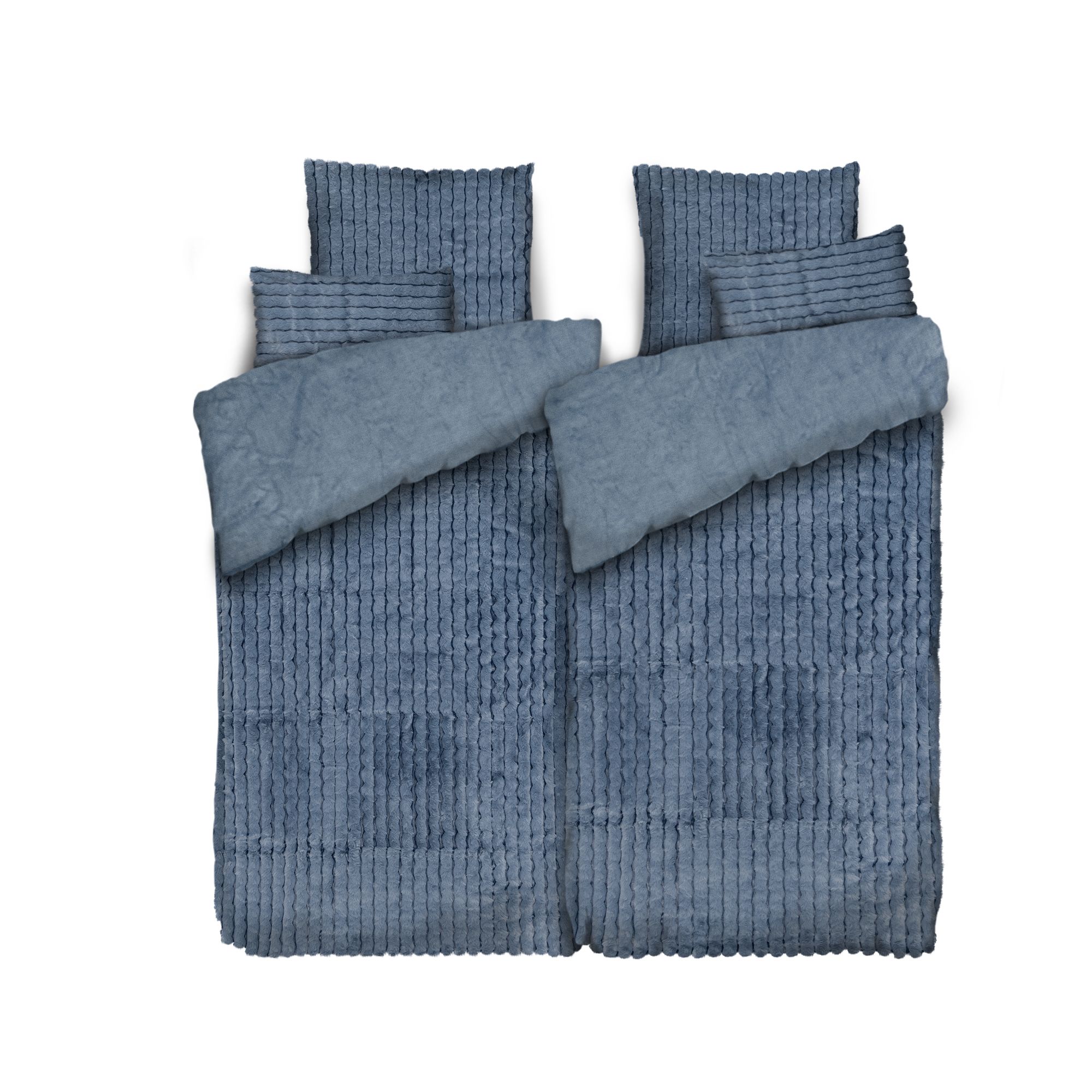 MONT CHALET Fell-Wendebettwäsche Jacquard-Streifen Mikrofaser Chinchilla Farb- & Setauswahl
