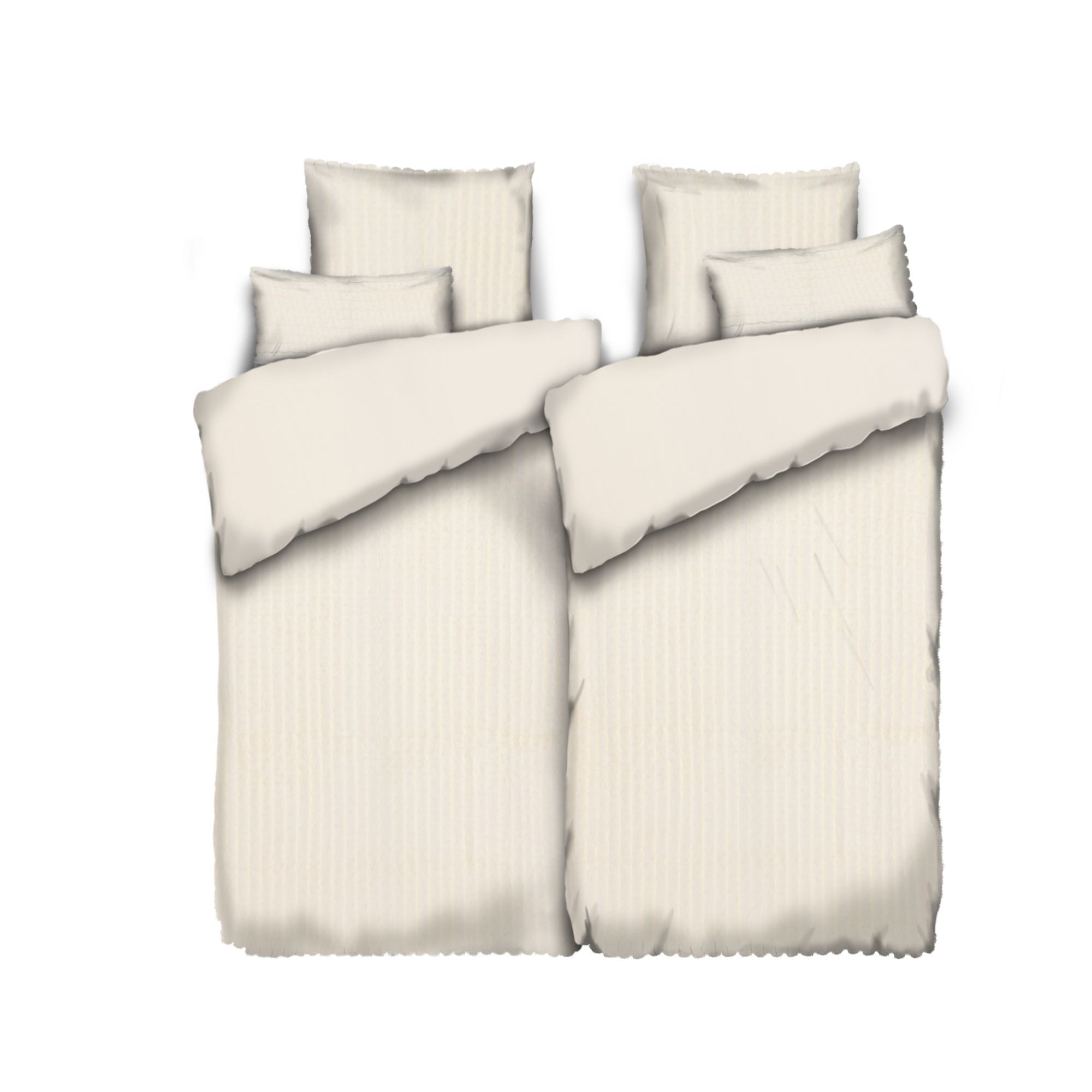 MONT CHALET Fell-Wendebettwäsche Jacquard-Streifen Mikrofaser Chinchilla Farb- & Setauswahl