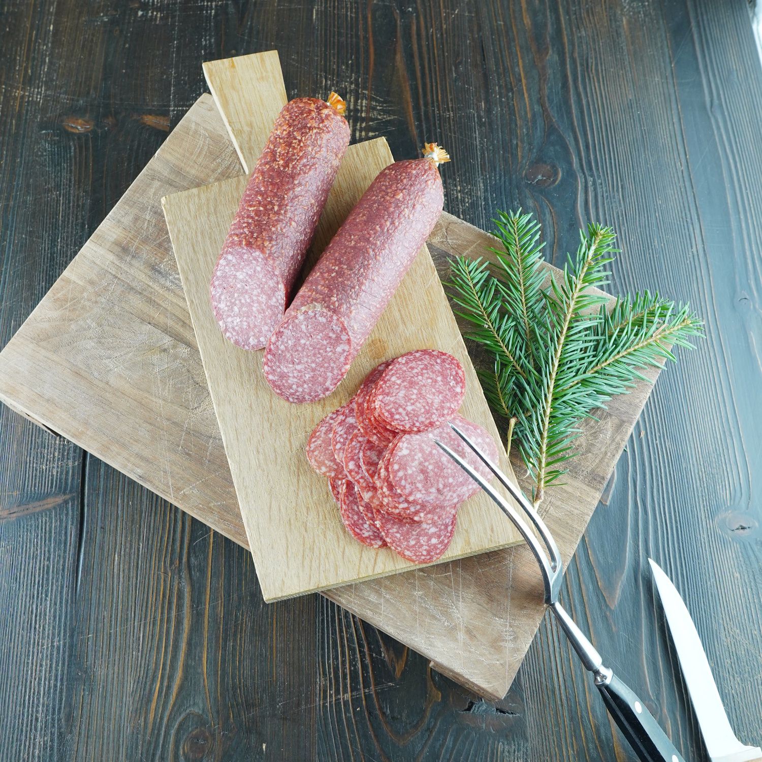 TANNENGLÜCK Luftgetrocknete Salami aus dem Schwarzwald Inhalt 650g