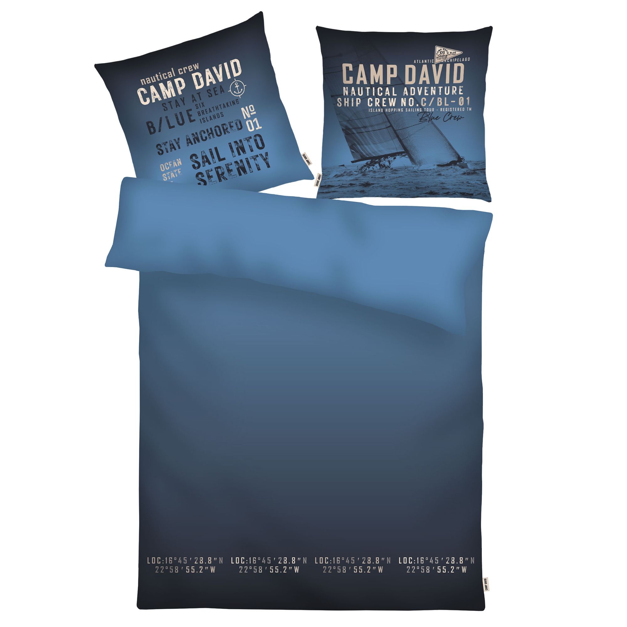 CAMP DAVID Bettwäsche Farbverlauf Baumwoll Renforcé Einzelbett, 2tlg.