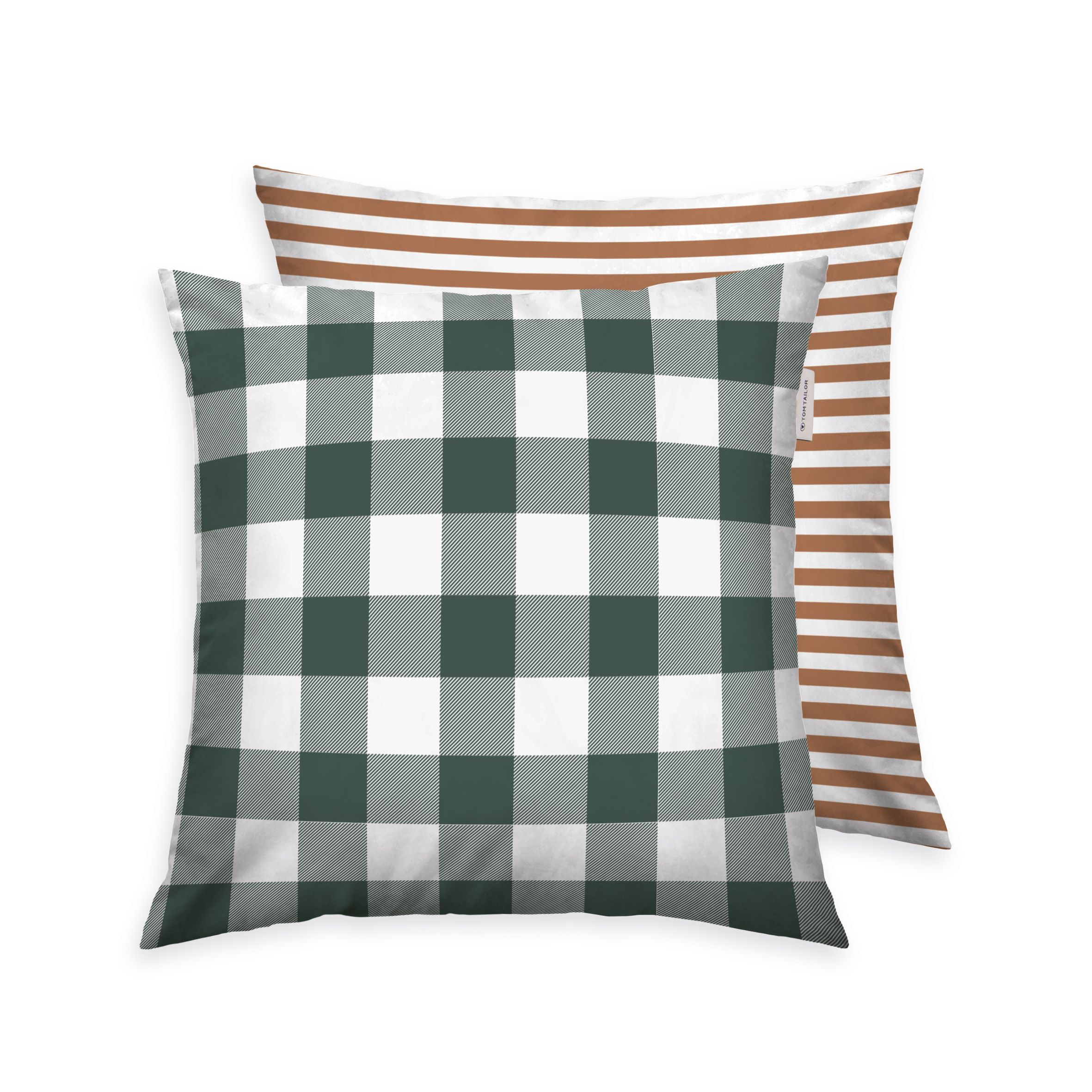 TOM TAILOR 1 Kissenhülle Karo / Streifen Baumwoll Flanell Größenauswahl