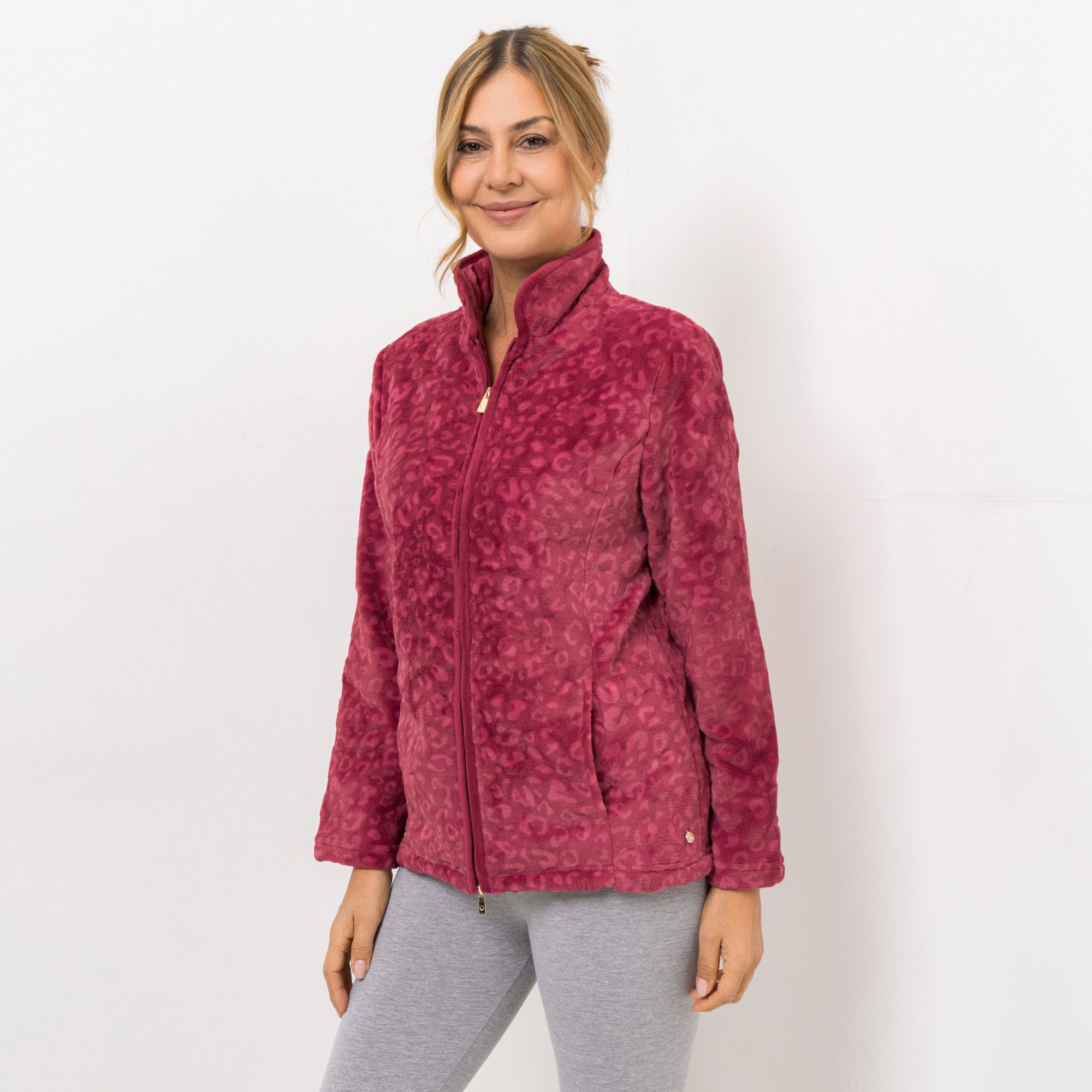 MONT CHALET Damen-Jacke uni Premium Chinchilla Taschen