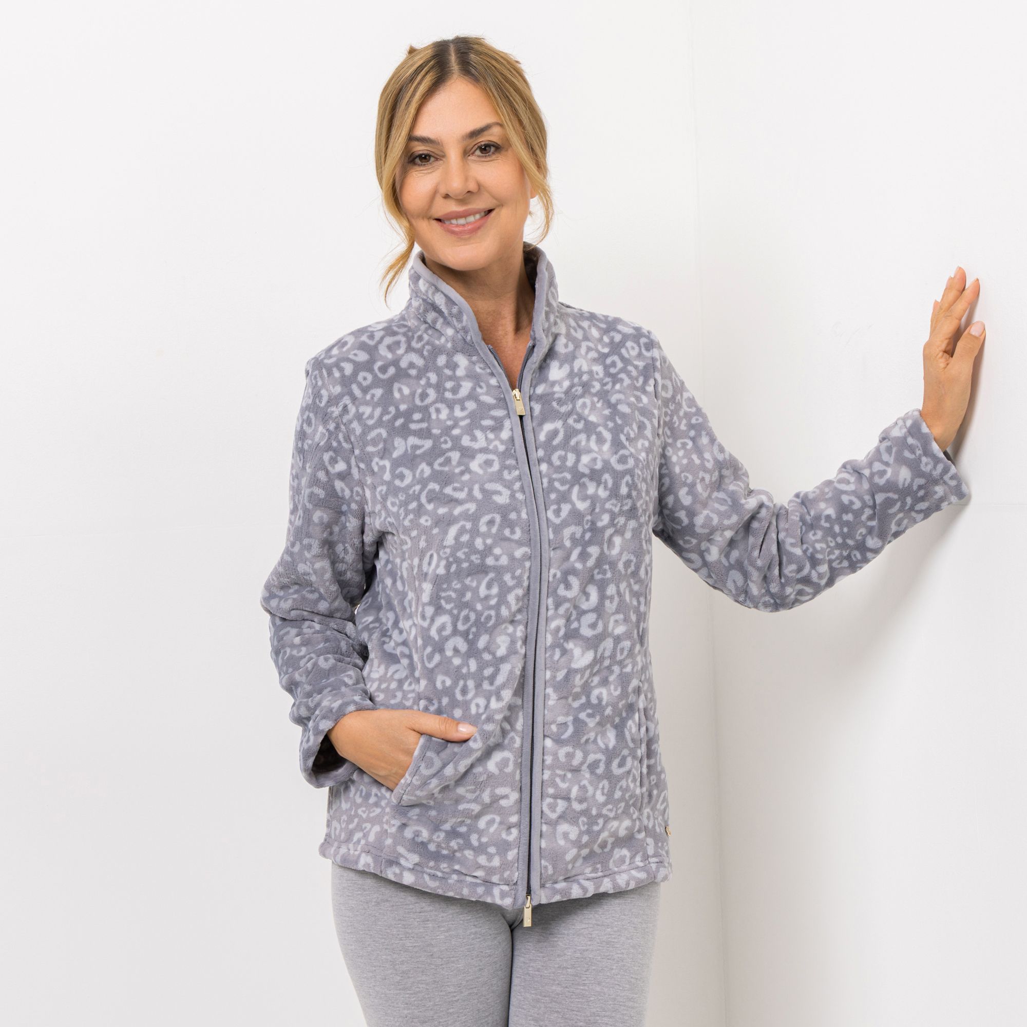 MONT CHALET Damen-Jacke uni Premium Chinchilla Taschen
