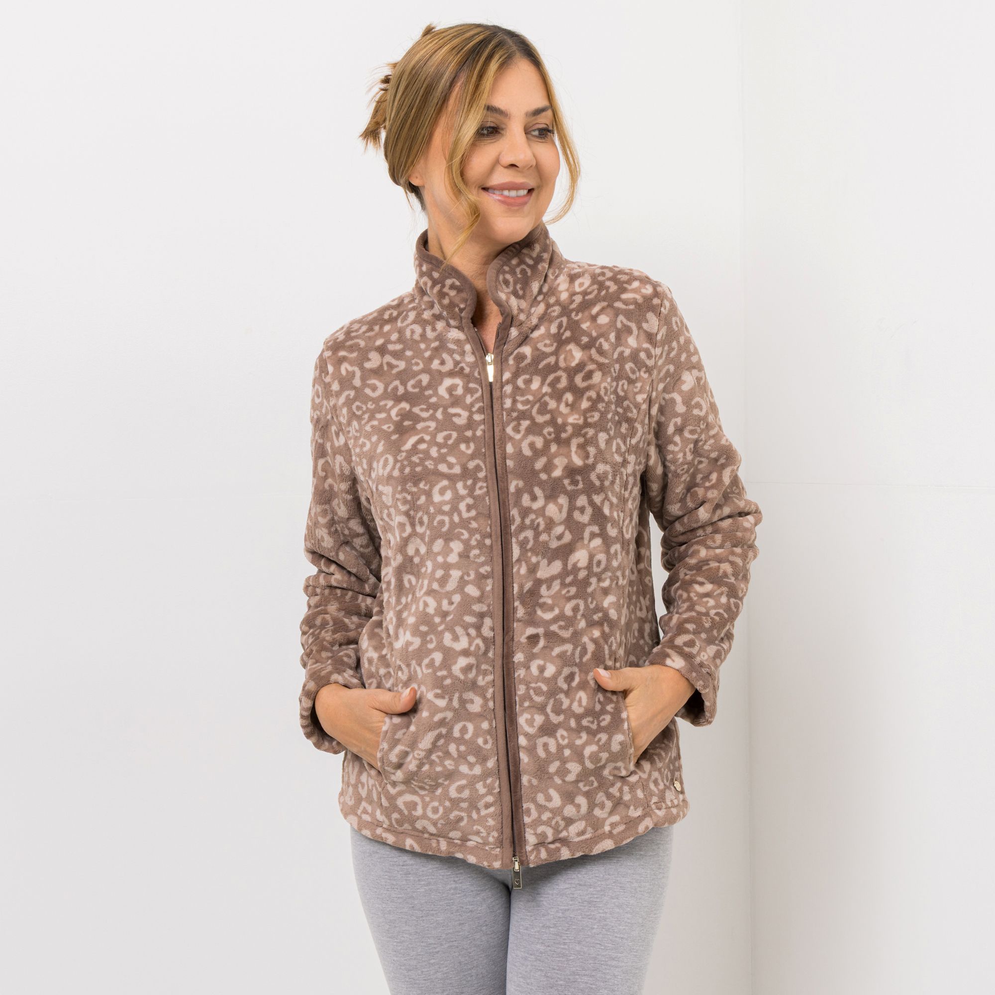 MONT CHALET Damen-Jacke uni Premium Chinchilla Taschen