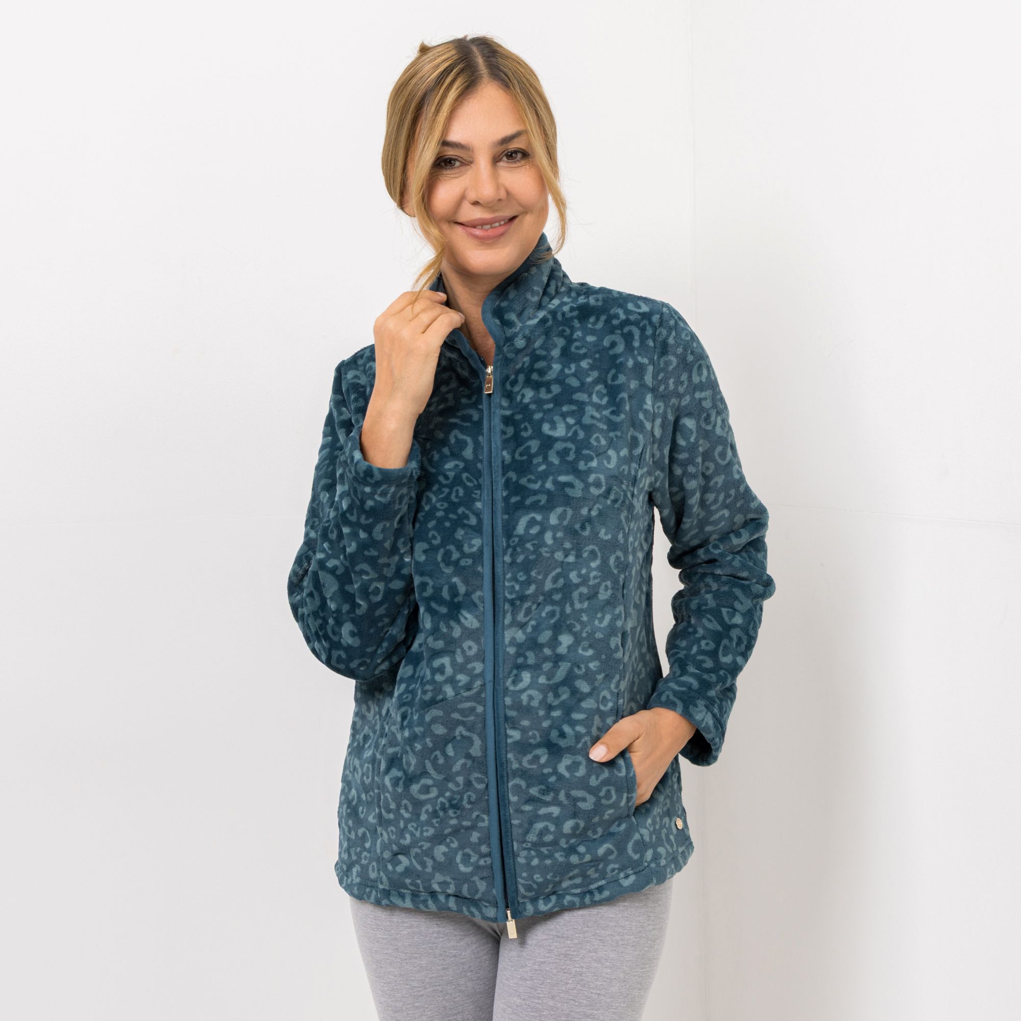 MONT CHALET Damen-Jacke uni Premium Chinchilla Taschen