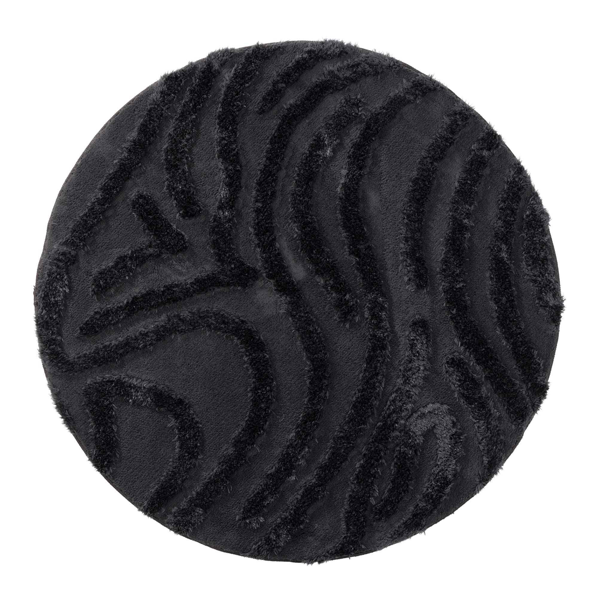 CASA FONDO Hochflor-Shaggy Teppich schimmernd HeiQ-Ausrüstung rund, Ø ca. 100cm