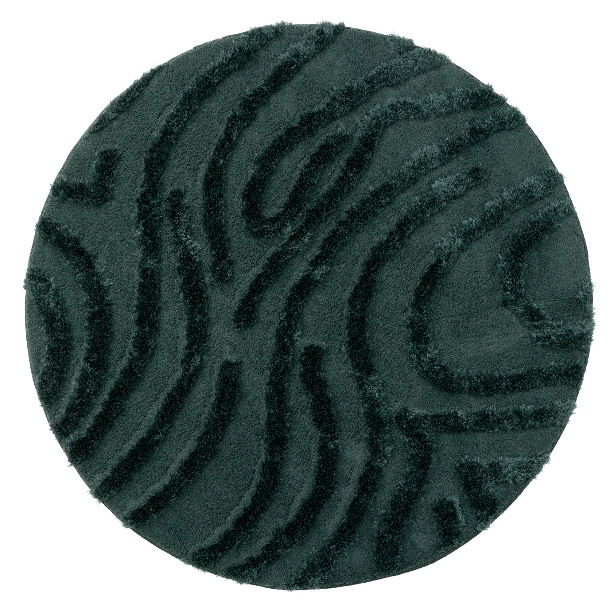 CASA FONDO Hochflor-Shaggy Teppich schimmernd HeiQ-Ausrüstung rund, Ø ca. 100cm