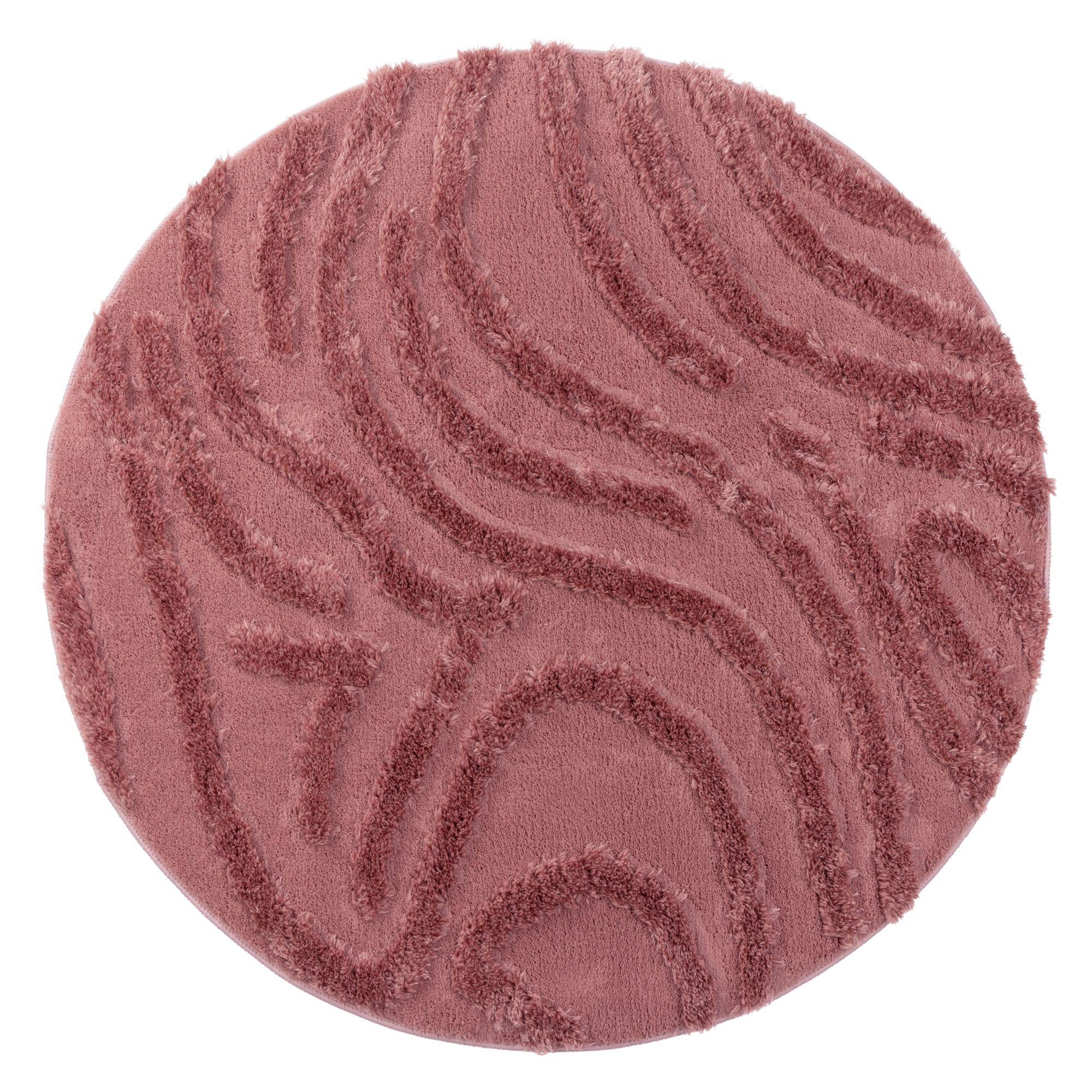 CASA FONDO Hochflor-Shaggy Teppich schimmernd HeiQ-Ausrüstung rund, Ø ca. 100cm