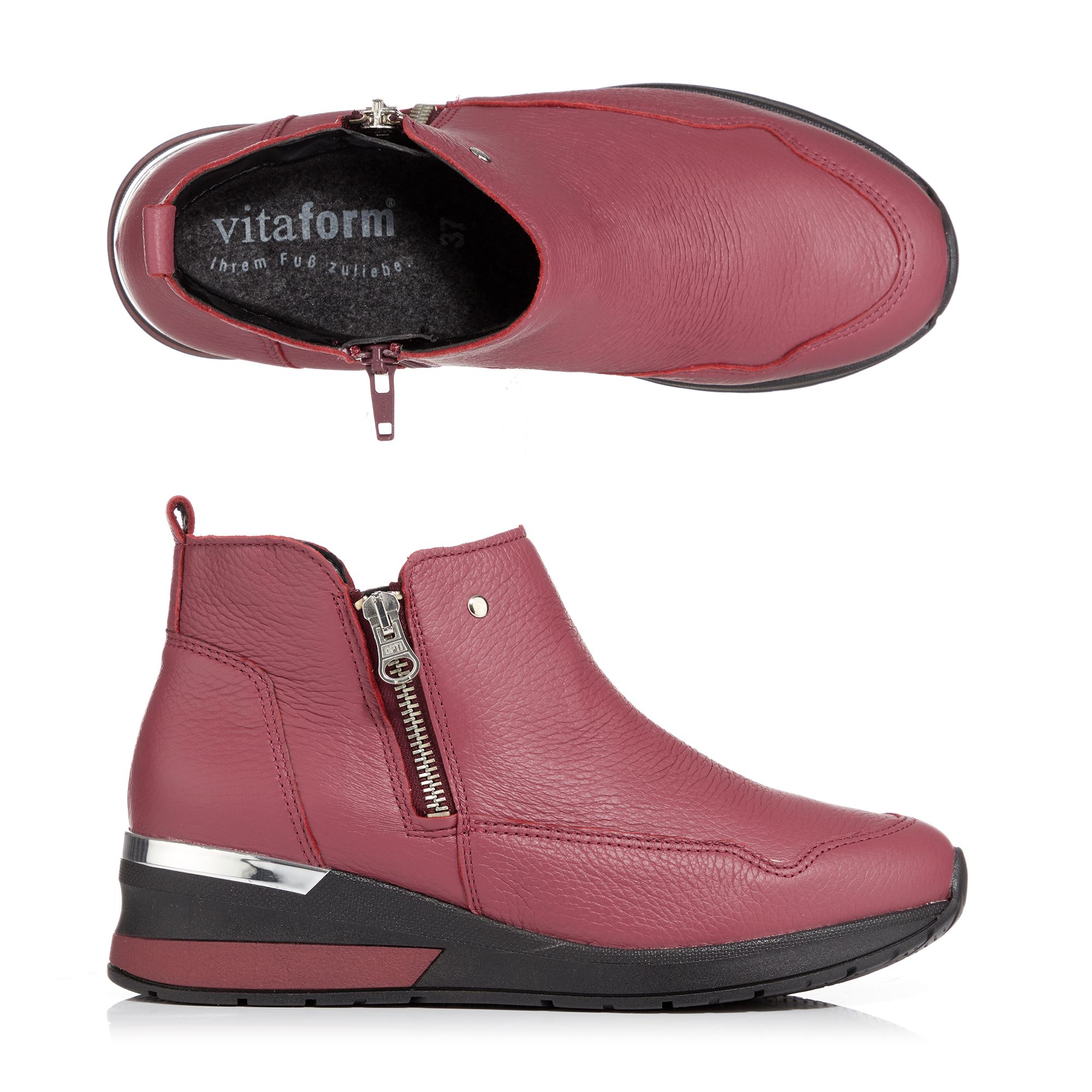 B-Ware VITAFORM Damen-Stiefelette Hirschleder Shock Absorber