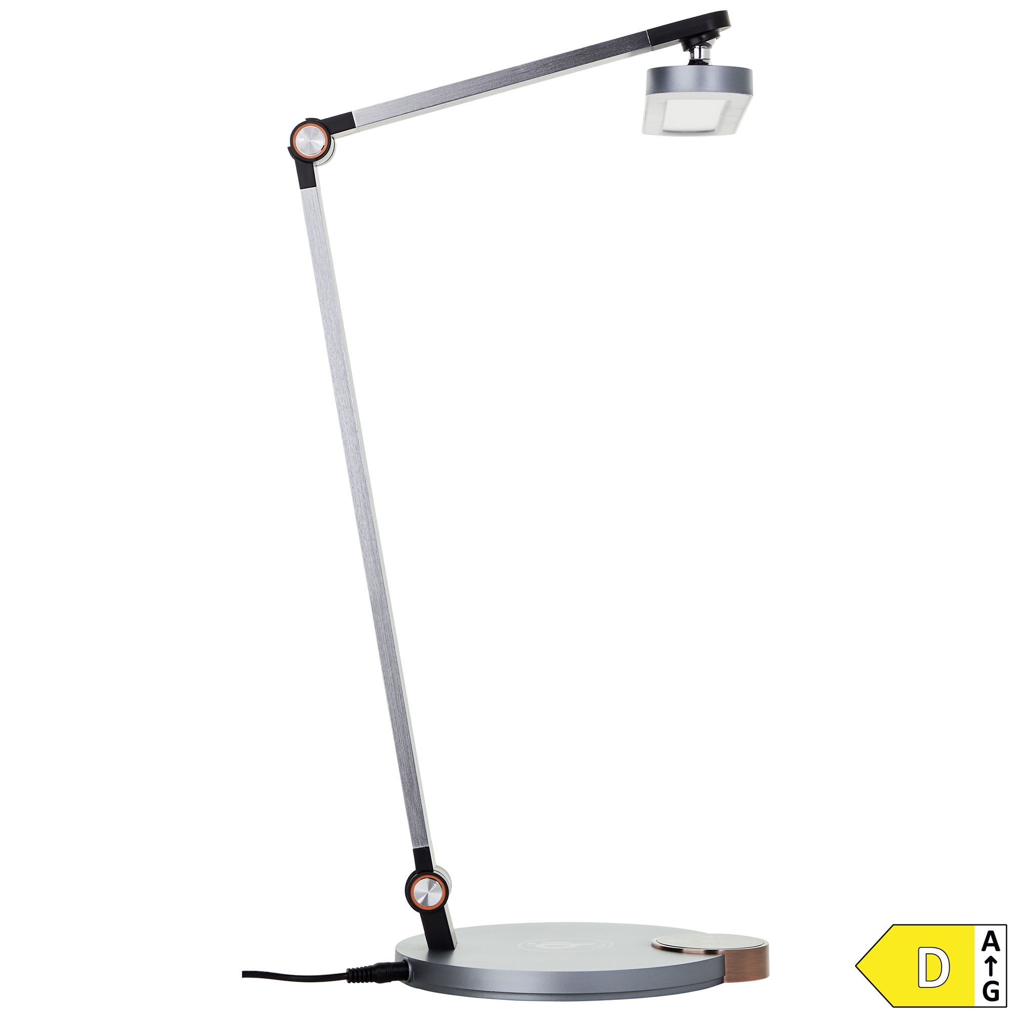BRILLIANT LED Tischleuchte Officehero 1.000 Lumen, dimmbar Wireless-Charging, Energieeffizienzklasse D