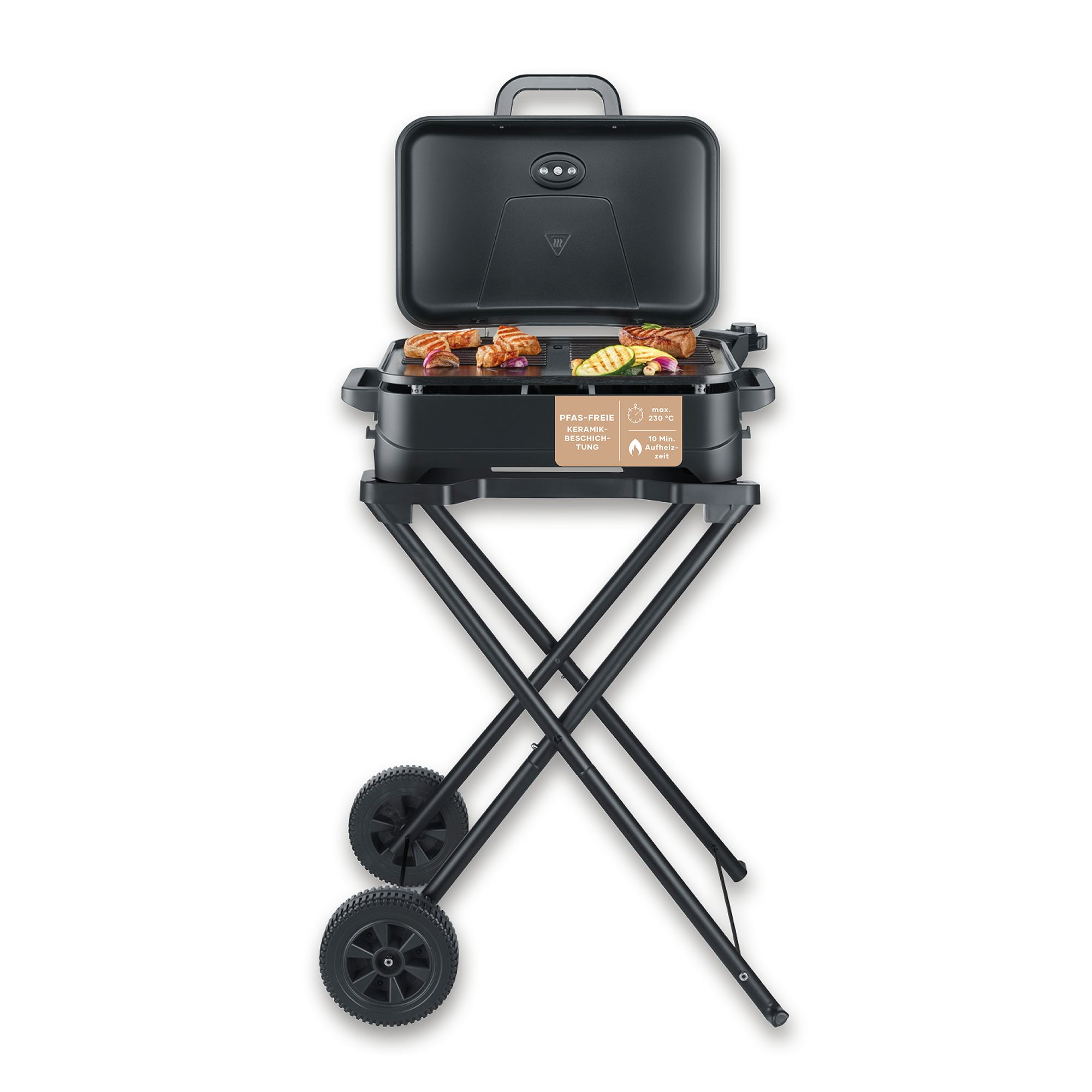 SEVERIN PG 8598 Outdoor Elektrogrill mit Stand und Haube Leistung 2.300W