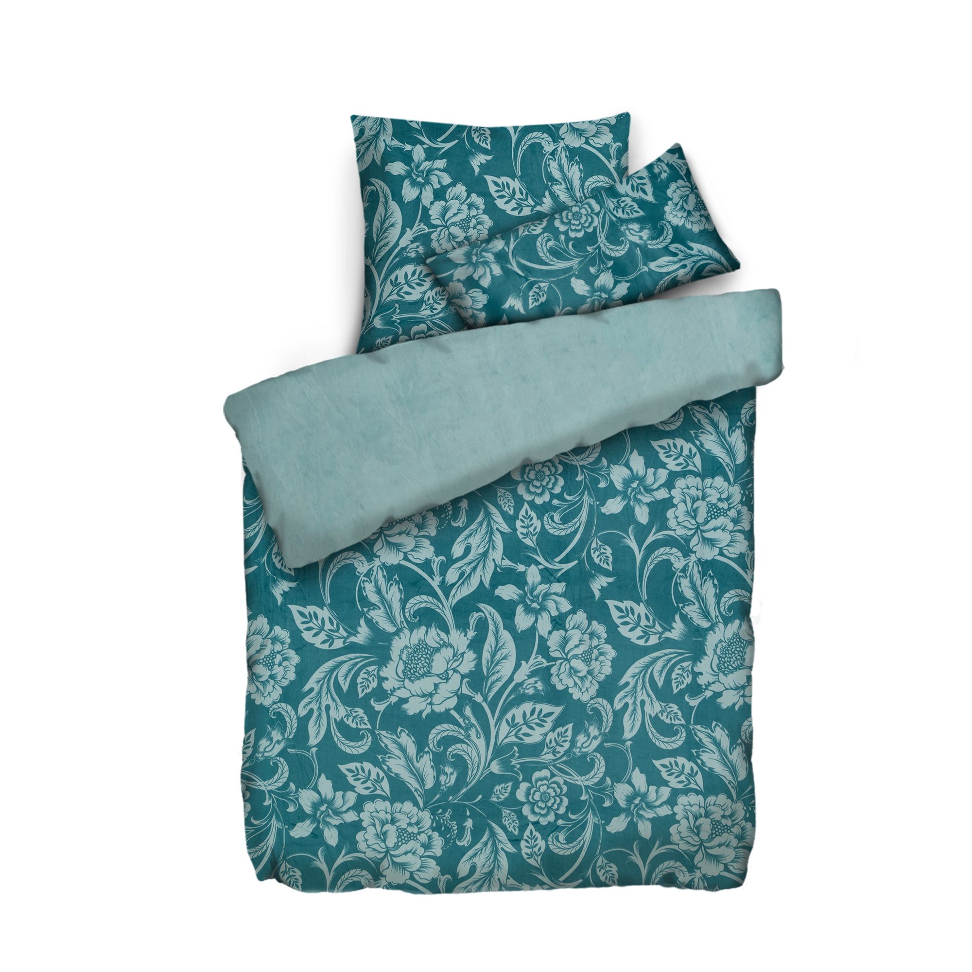 NICKYMOOD Wendebettwäsche florales Design Mikrofaser Nicky Einzelbett, 3tlg.