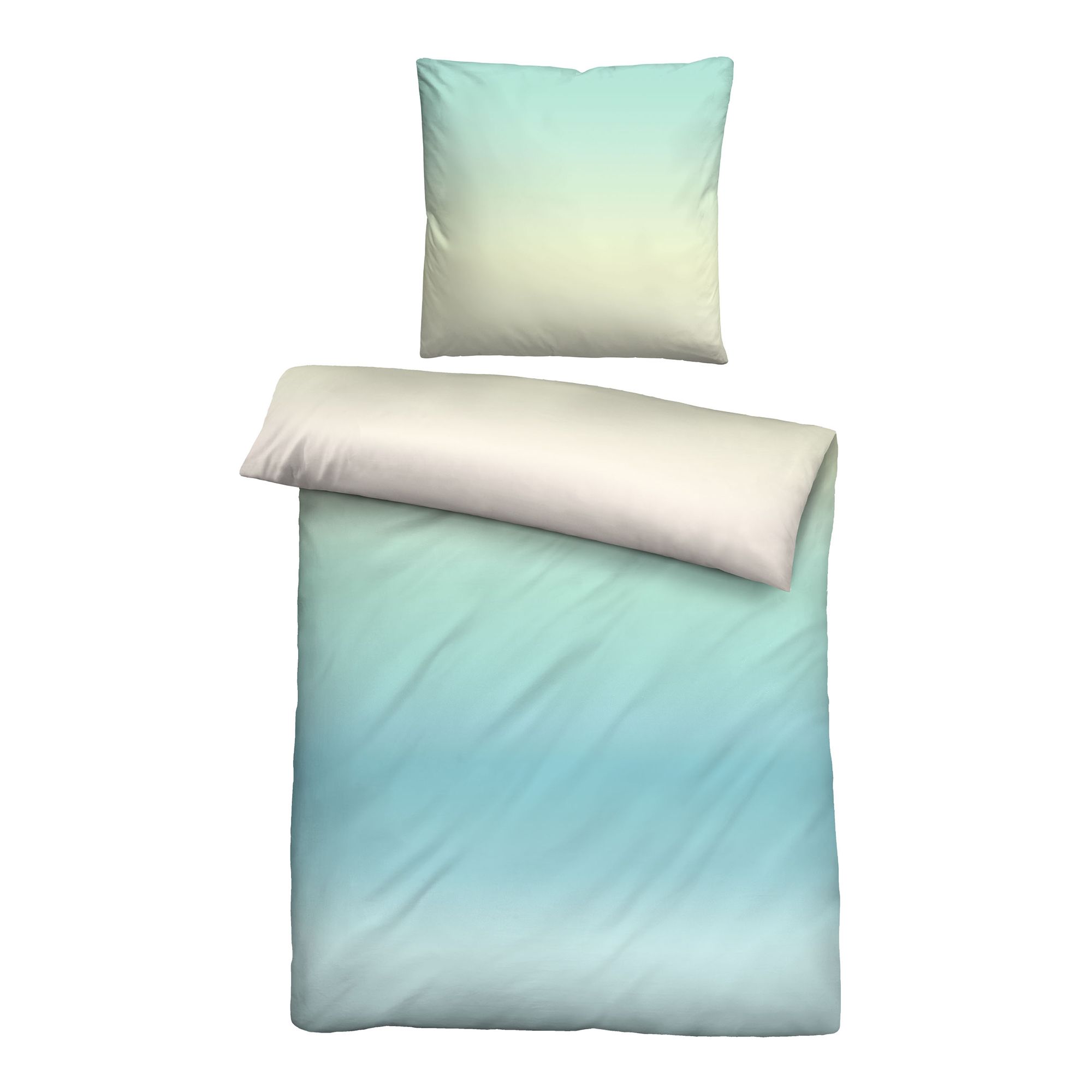 biberna® Bettwäsche Farbverlauf Baumwoll Seersucker Einzelbett, 2tlg.