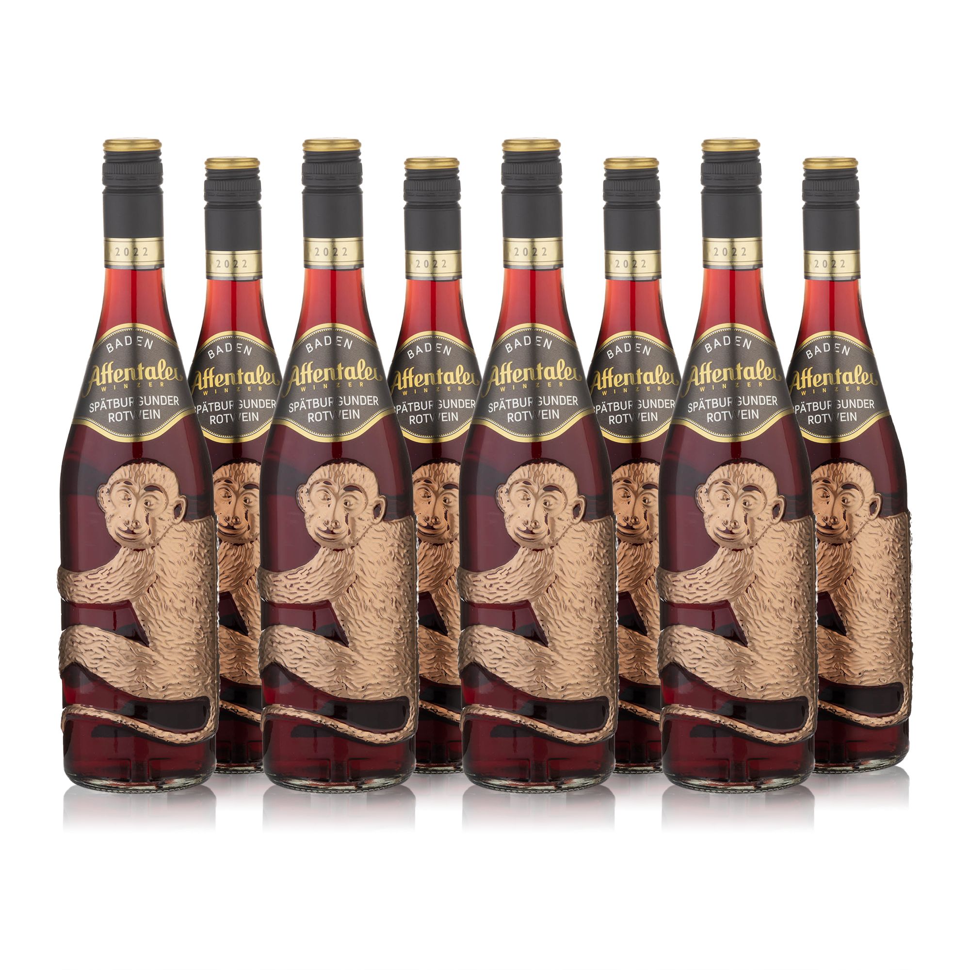 AFFENTALER WEIN 8 Affenflaschen gemischt oder sortenrein Jahrgang 2024/2025