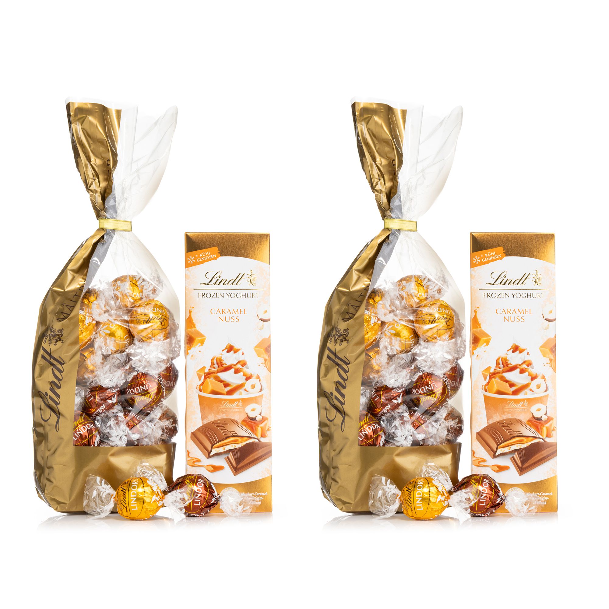 LINDT Karamell & Haselnuss Traum Mischbeutel Inhalt 2x 498g