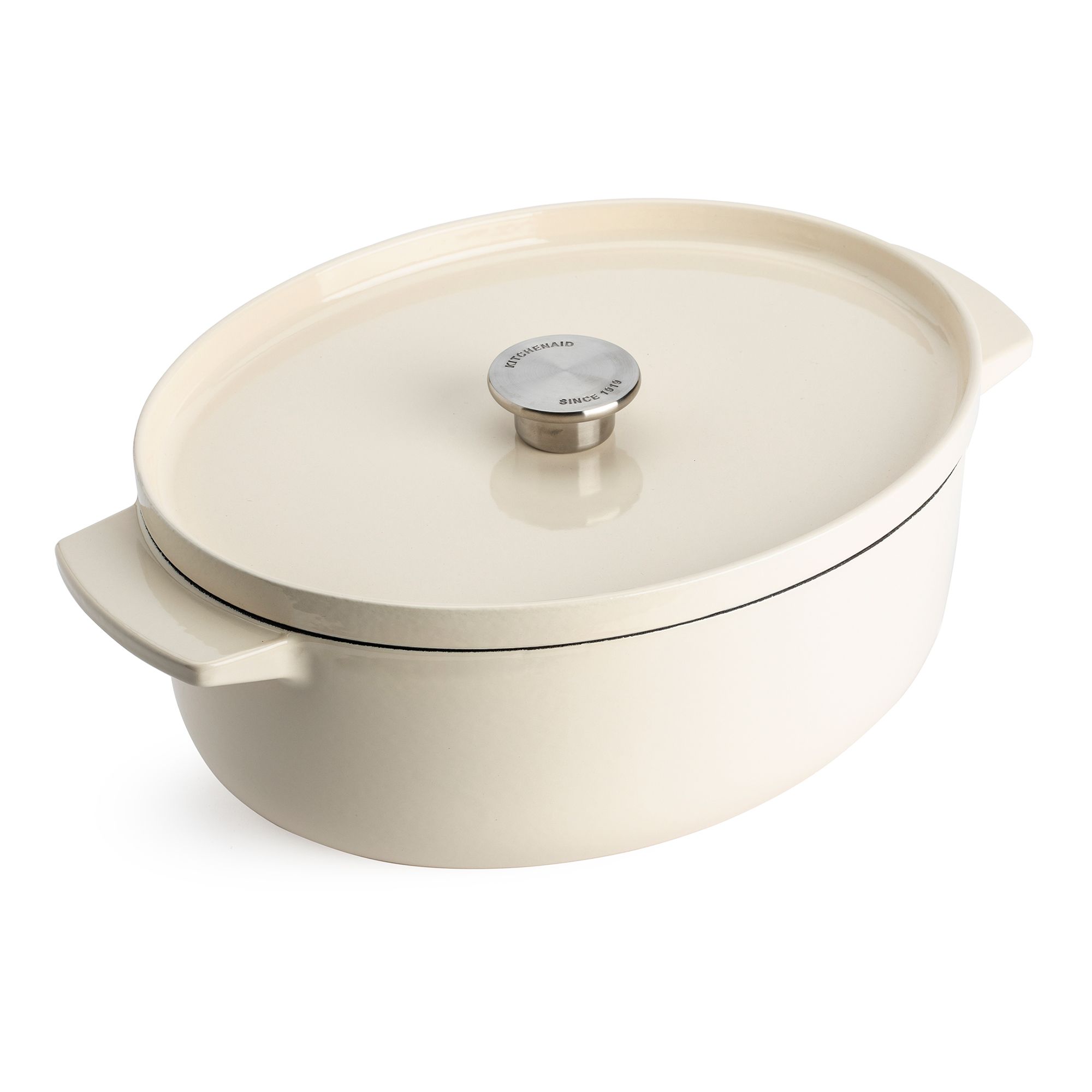  KITCHENAID® Gusseisen Kasserolle ovaler Bräter Ø 30cm / 5,6L inkl. Deckel