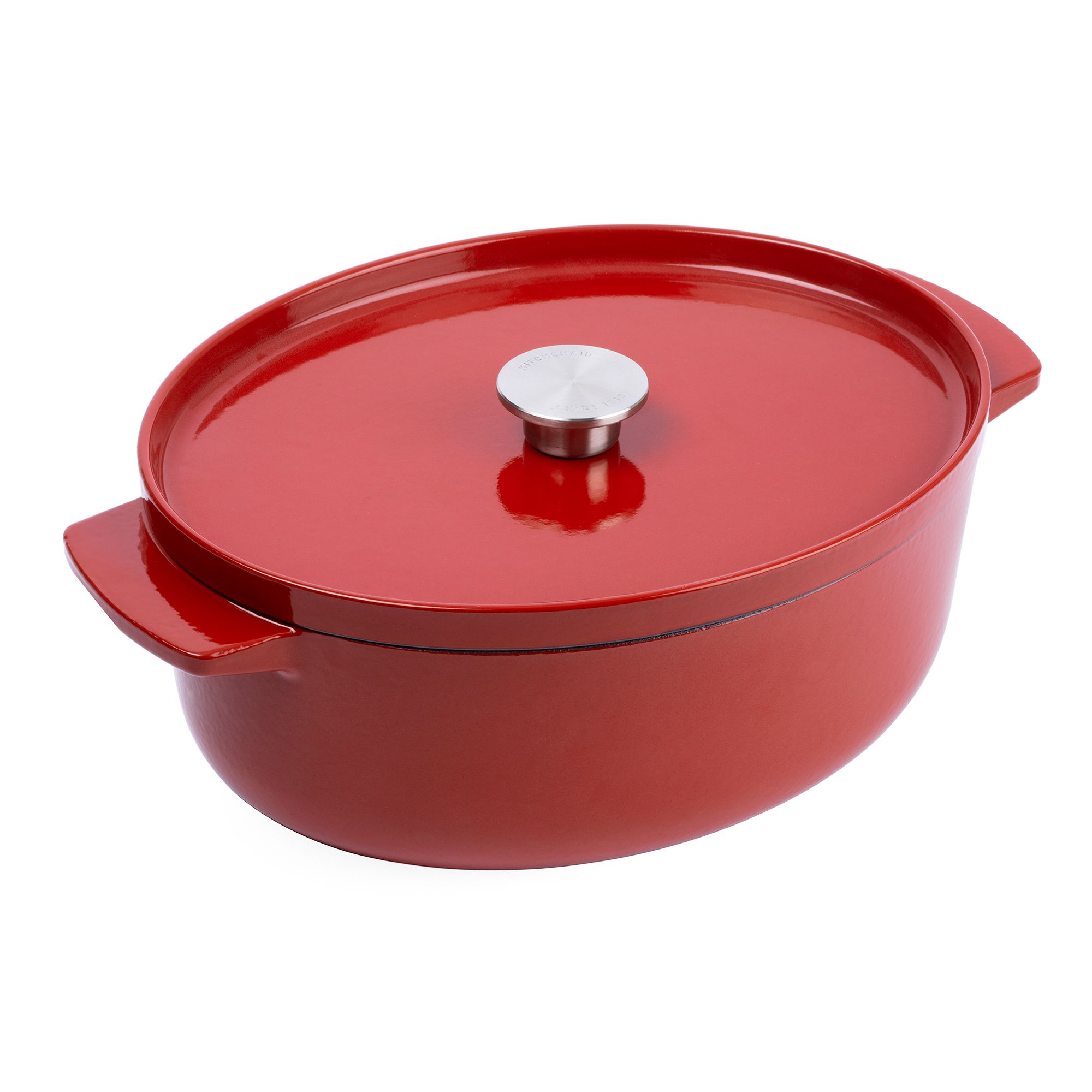 KITCHENAID® Gusseisen Kasserolle ovaler Bräter Ø 30cm / 5,6L inkl. Deckel